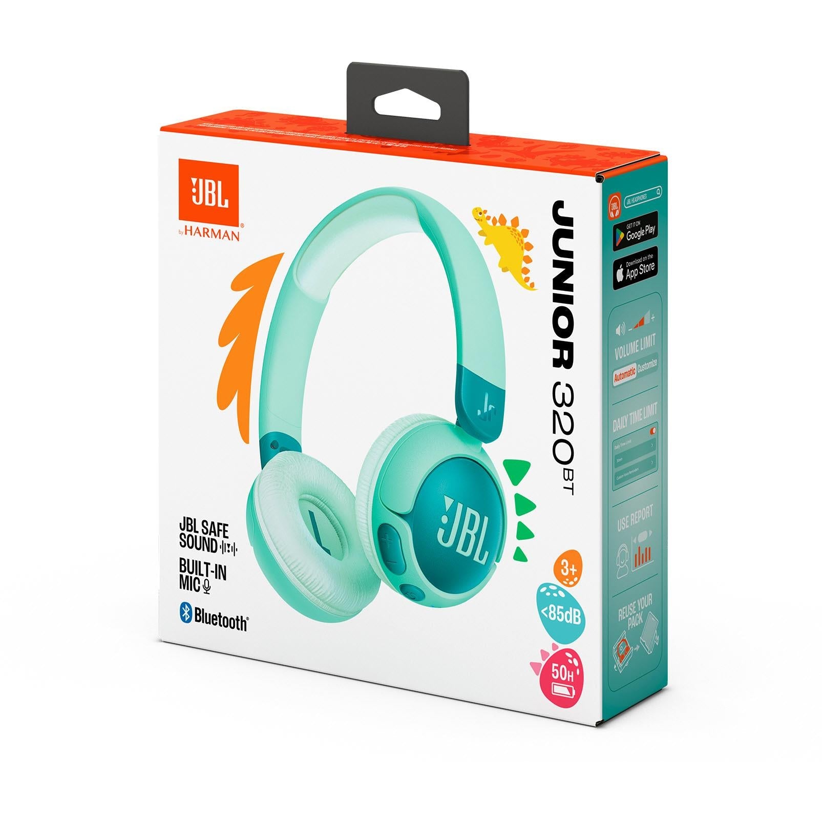 JBL JR320BT Wireless On-Ear Kids Headphones (Green)