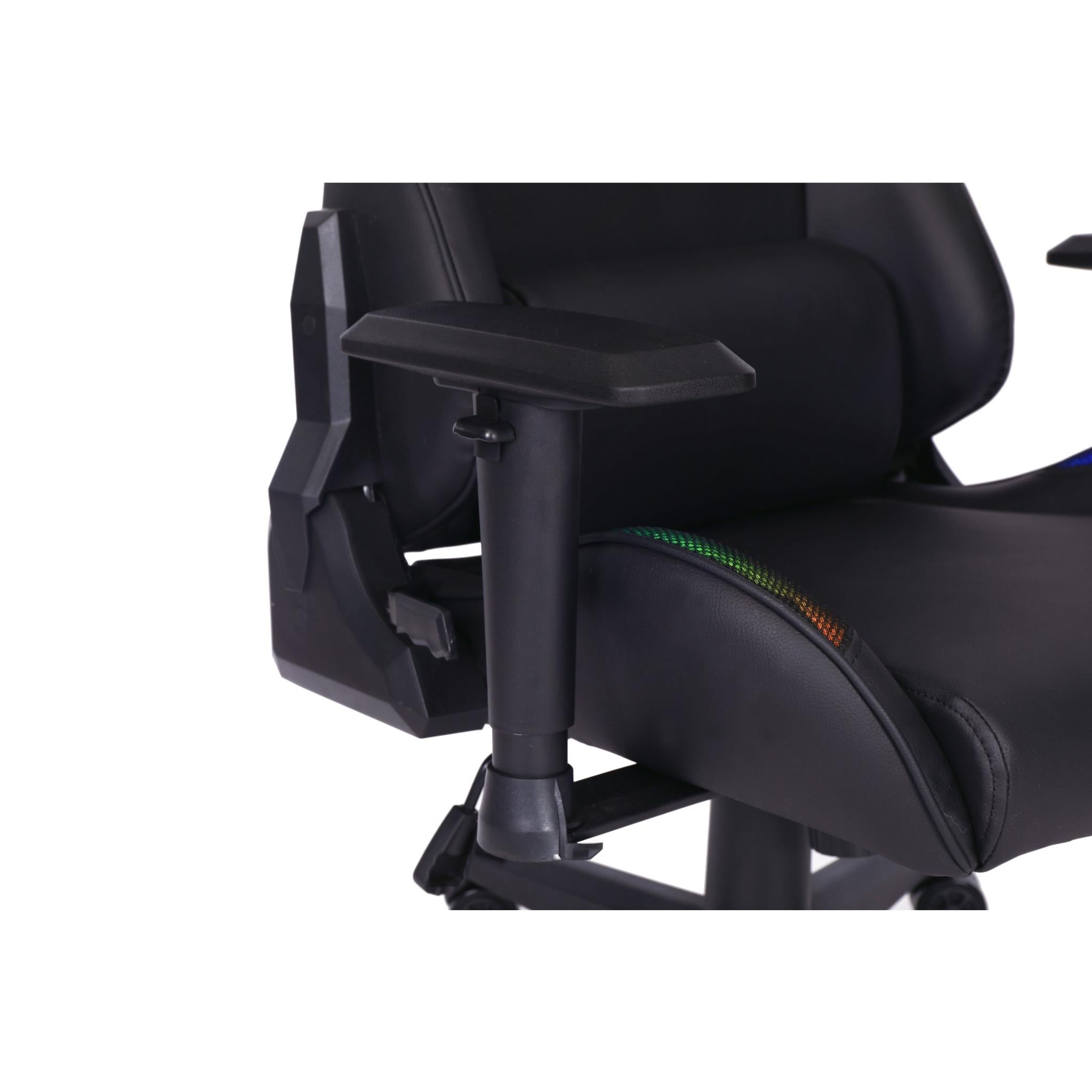 Playmax Elite Gaming Chair with RGB and Magnetic Pillows (Black)