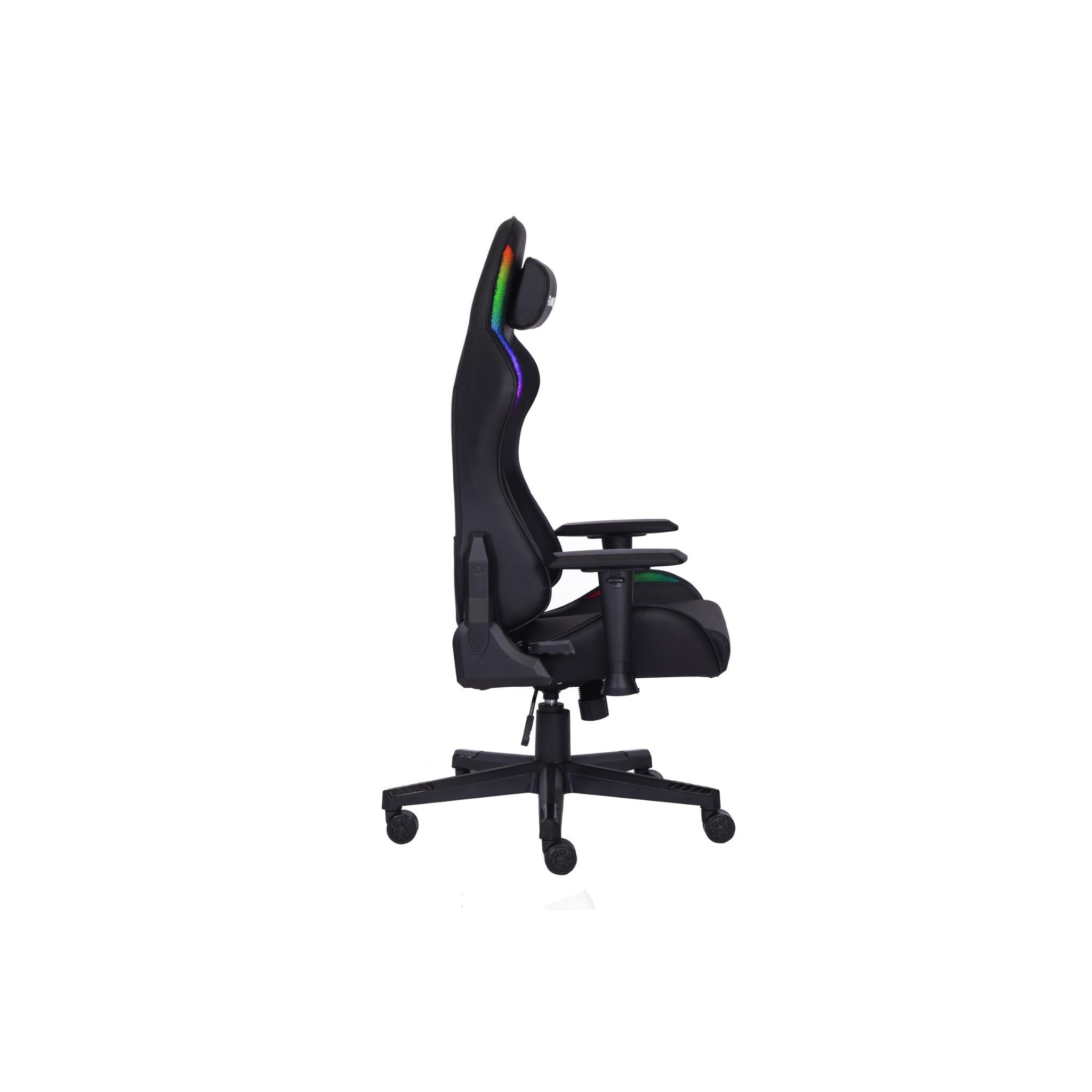 Playmax Elite Gaming Chair with RGB and Magnetic Pillows (Black)