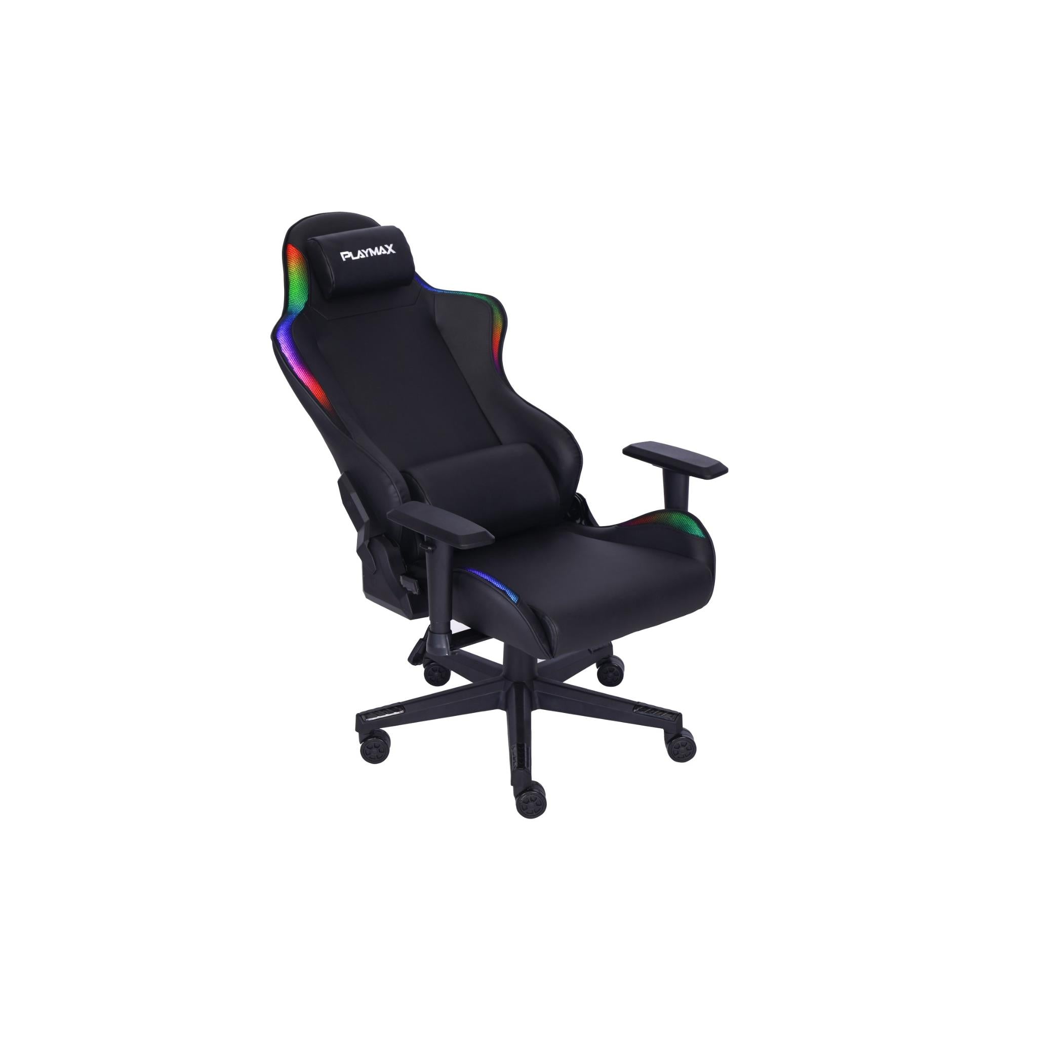 Playmax Elite Gaming Chair with RGB and Magnetic Pillows (Black)