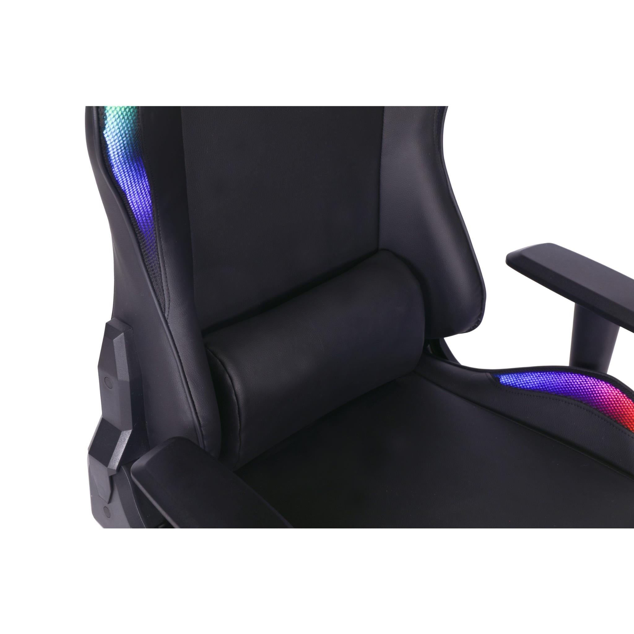 Playmax Elite Gaming Chair with RGB and Magnetic Pillows (Black)