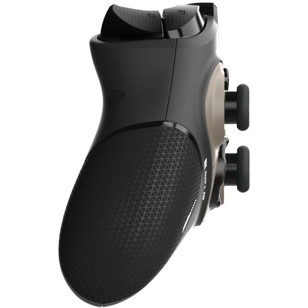 Turtle Beach wireless Xbox controller side profile, black textured grip with teal-accented areas