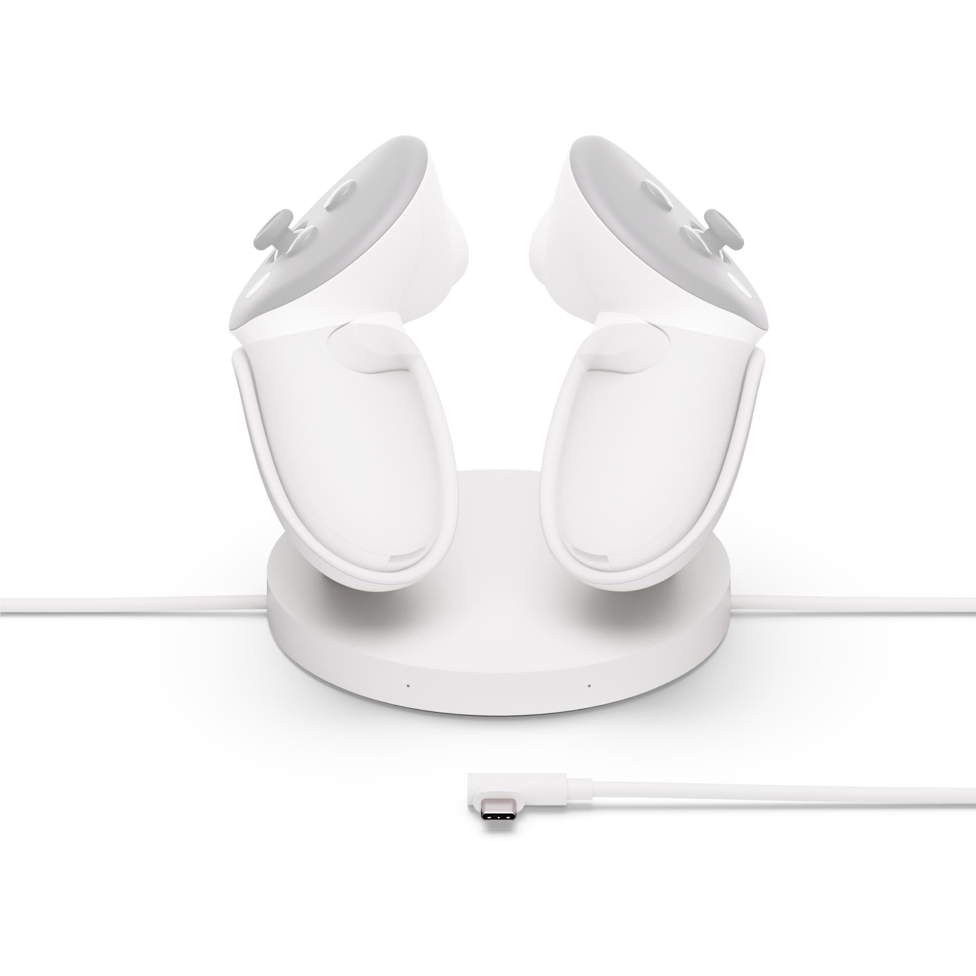 Meta Quest compact charging dock for Quest 3 and 3S in white, image 2 - Electronic Gaming Accessories at Tech Supply Shed NZ