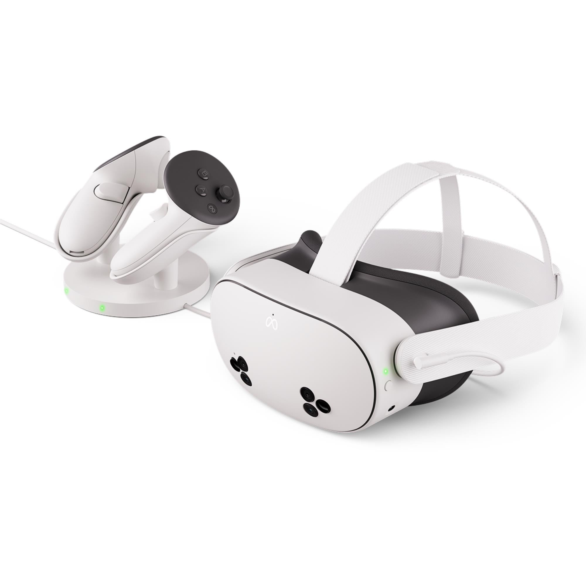 Meta Quest compact charging dock for Quest 3 and 3S in white, image 3 - Electronic Gaming Accessories at Tech Supply Shed NZ