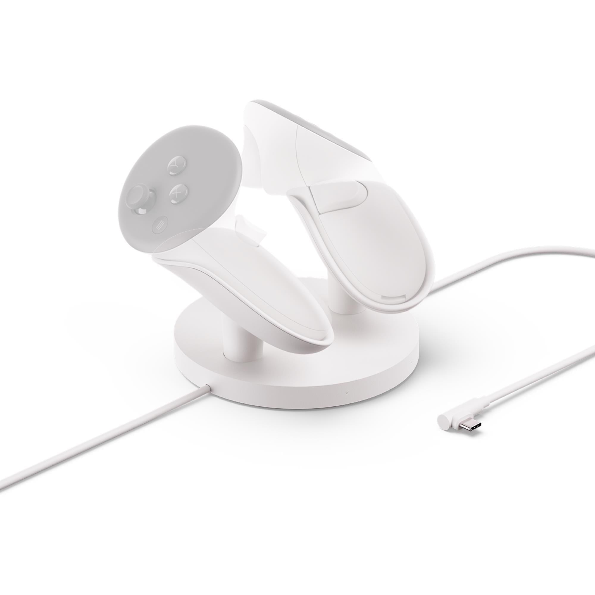Meta Quest compact charging dock for Quest 3 and 3S in white, image 4 - Electronic Gaming Accessories at Tech Supply Shed NZ