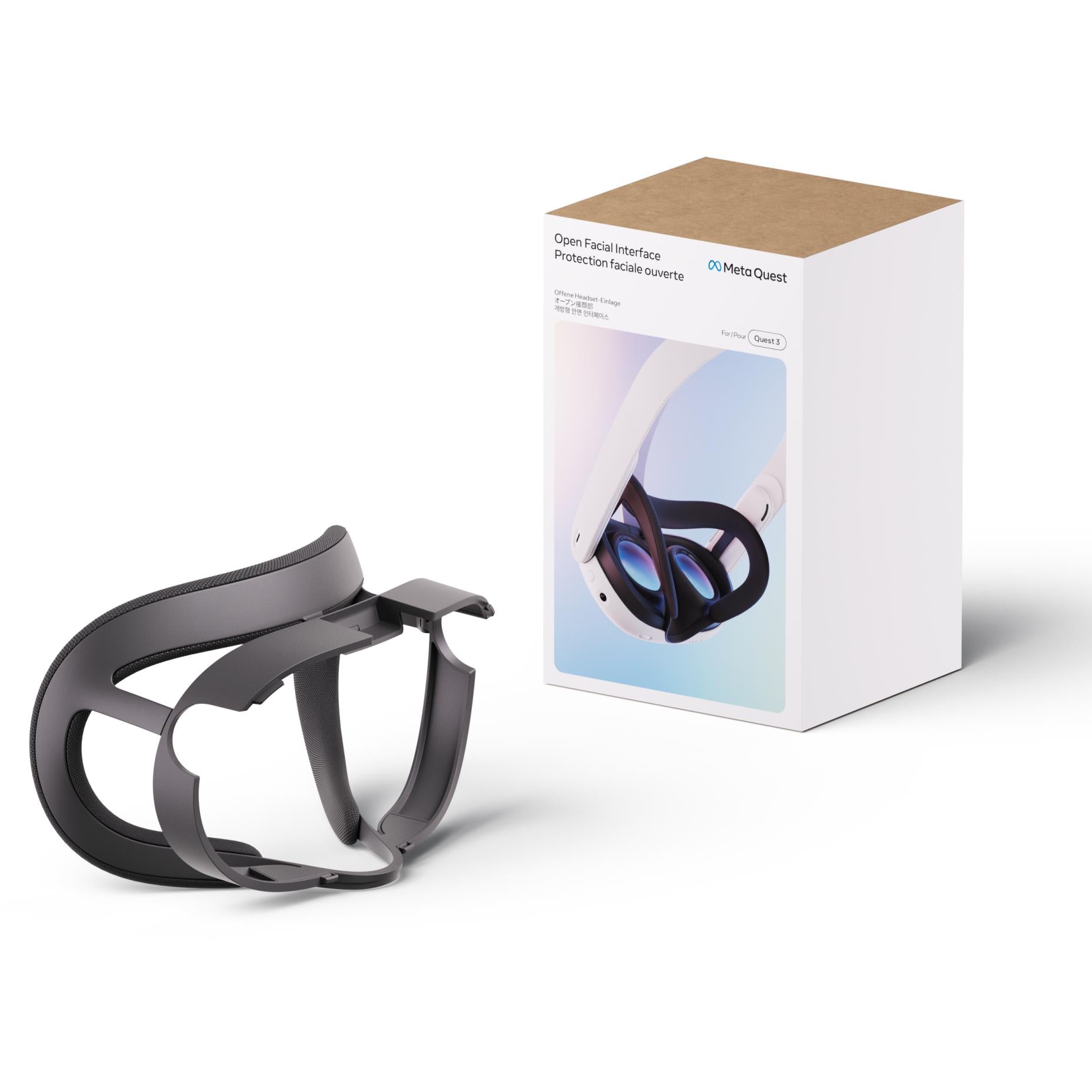Meta Quest 3 open facial interface in black, image 7 - Electronic Gaming Accessories at Tech Supply Shed NZ