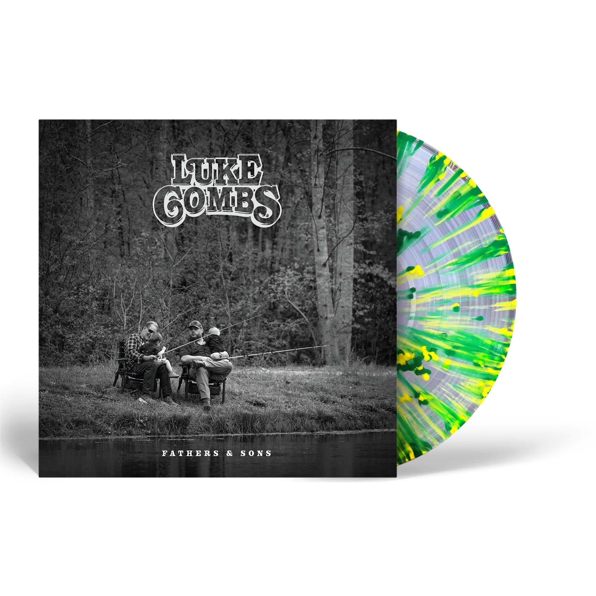 Fathers & Sons (NZ Tour Clear With Yellow/Green Splatter Vinyl) - By: Luke Combs