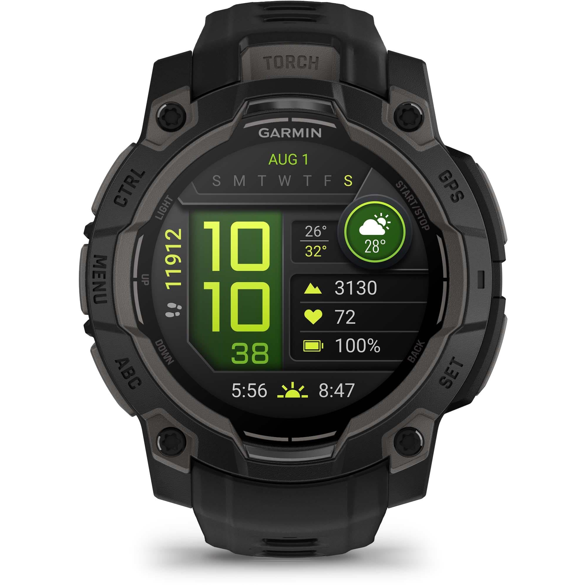 Garmin Instinct 3 45mm Sports Watch (Black Bezel with Black Band)