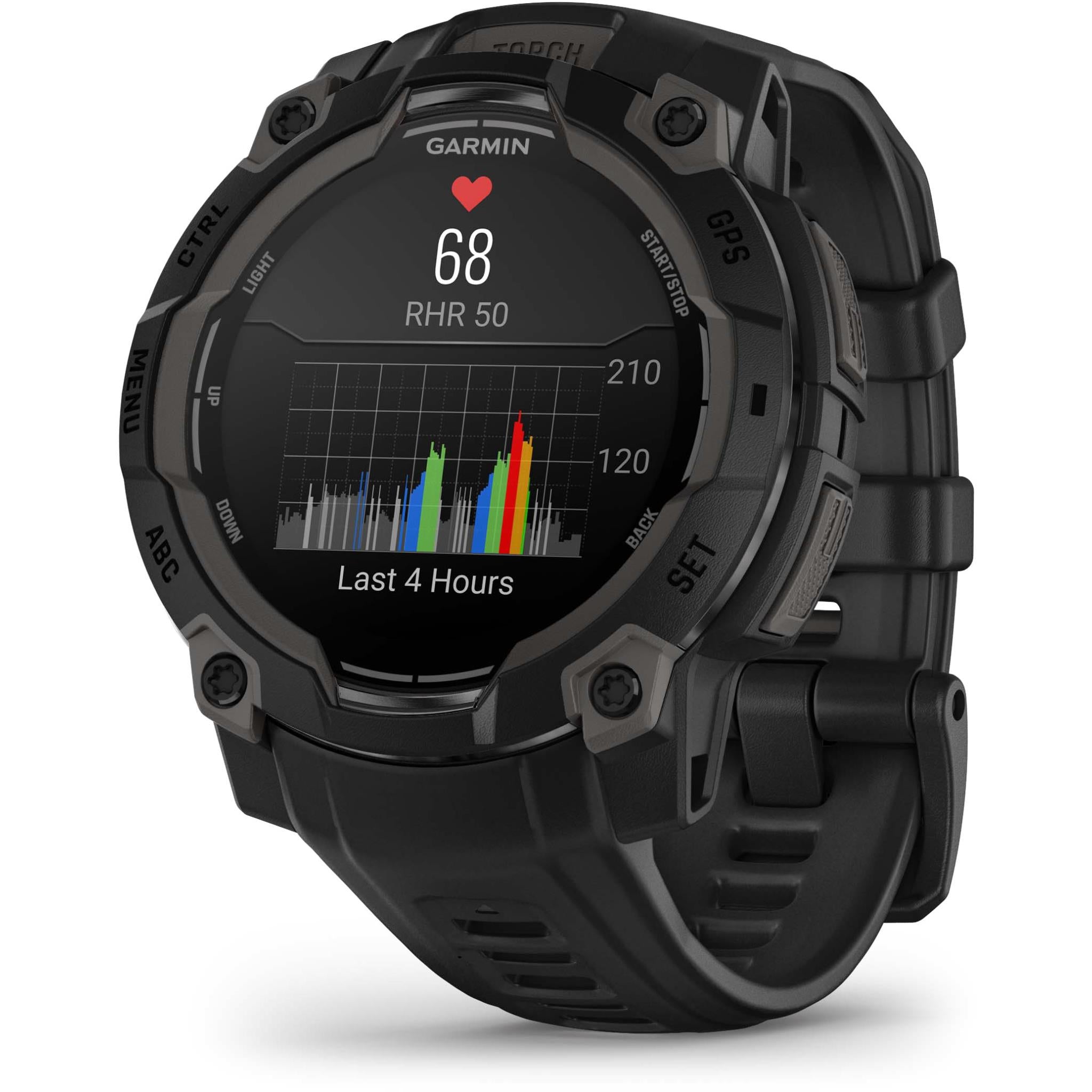 Garmin Instinct 3 45mm Sports Watch (Black Bezel with Black Band)