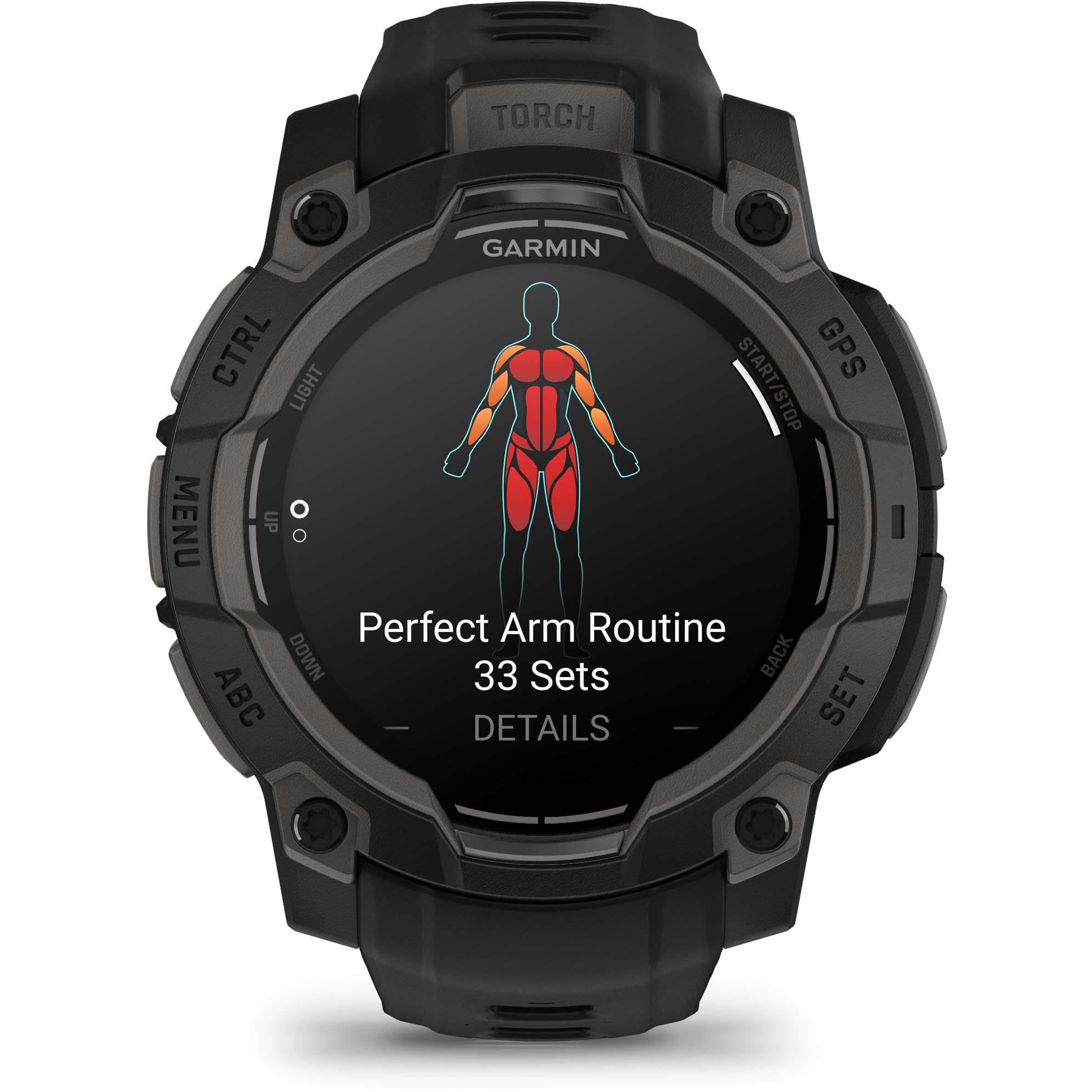 Garmin Instinct 3 45mm Sports Watch (Black Bezel with Black Band)