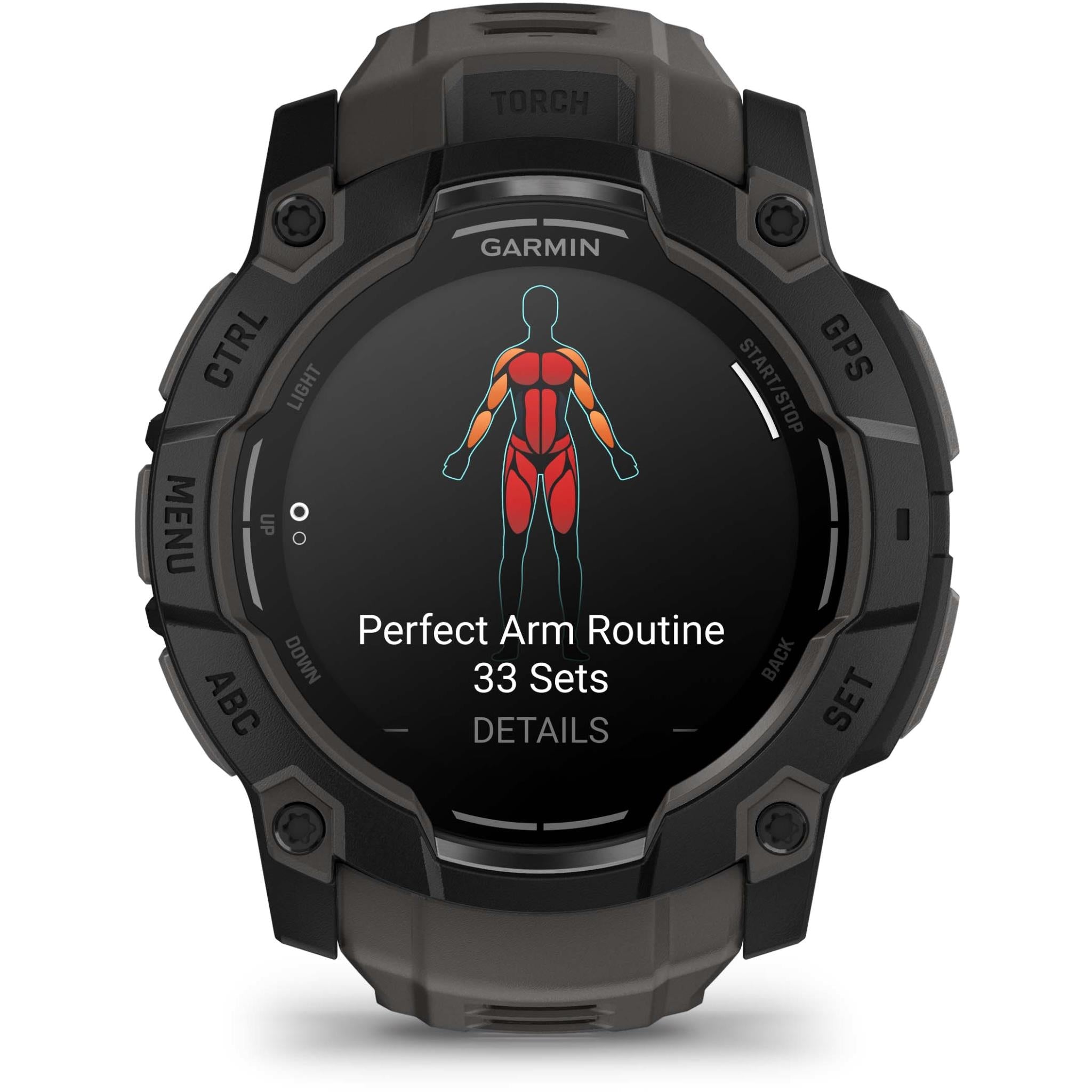 Garmin Instinct 3 50mm Sports Watch (Black Bezel with Charcoal Band)