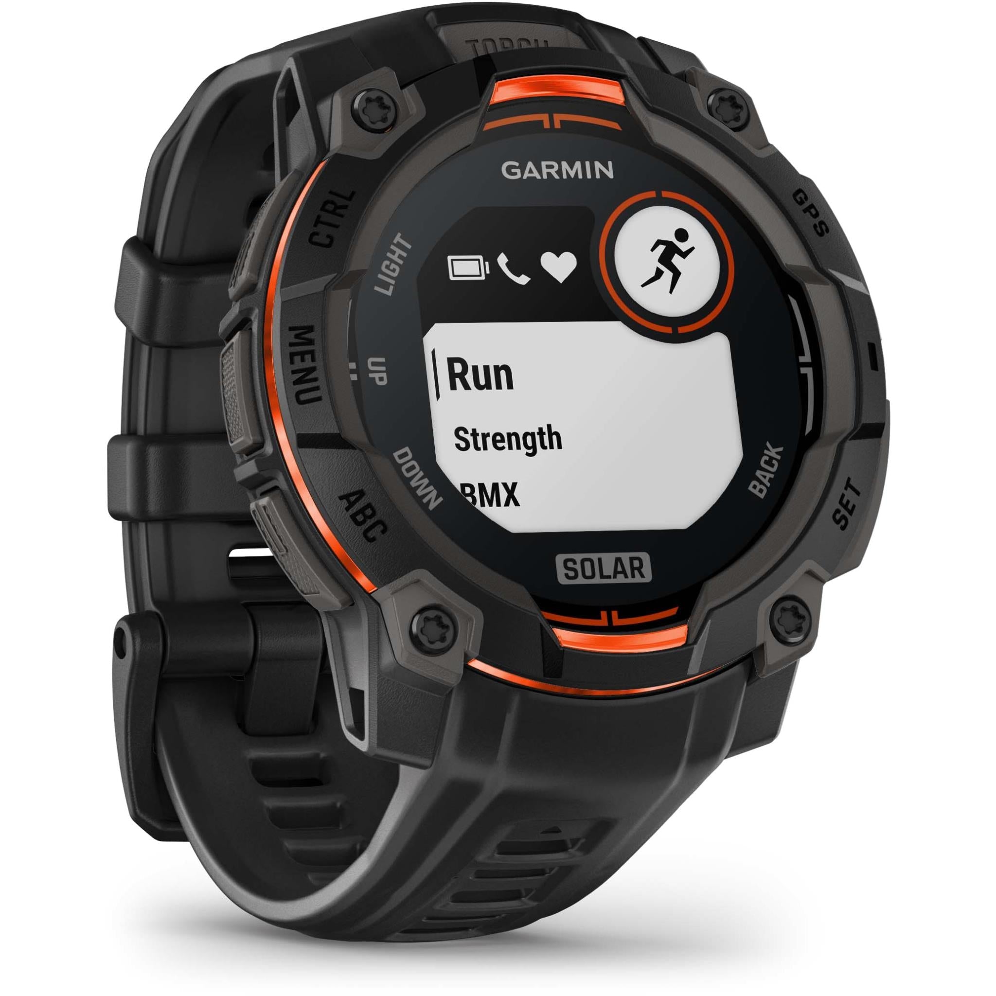 Garmin Instinct 3 45mm Solar Sports Watch (Black Bezel with Black Band)