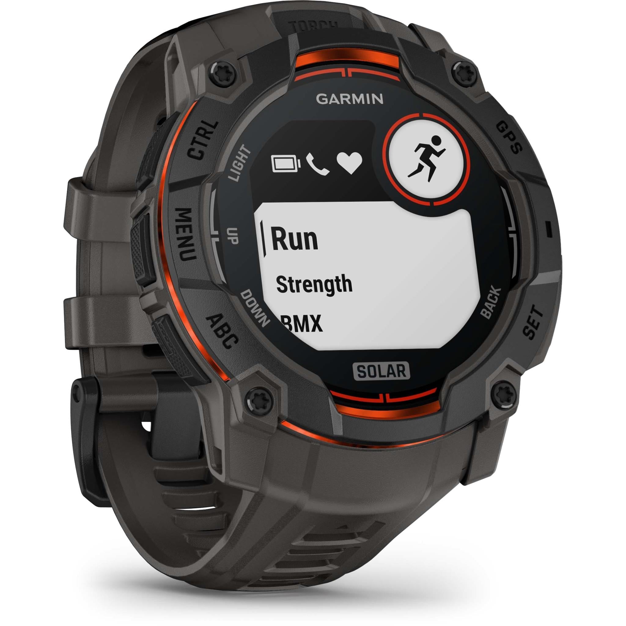 Garmin Instinct 3 50mm Solar Sports Watch (Black Bezel with Charcoal Band)