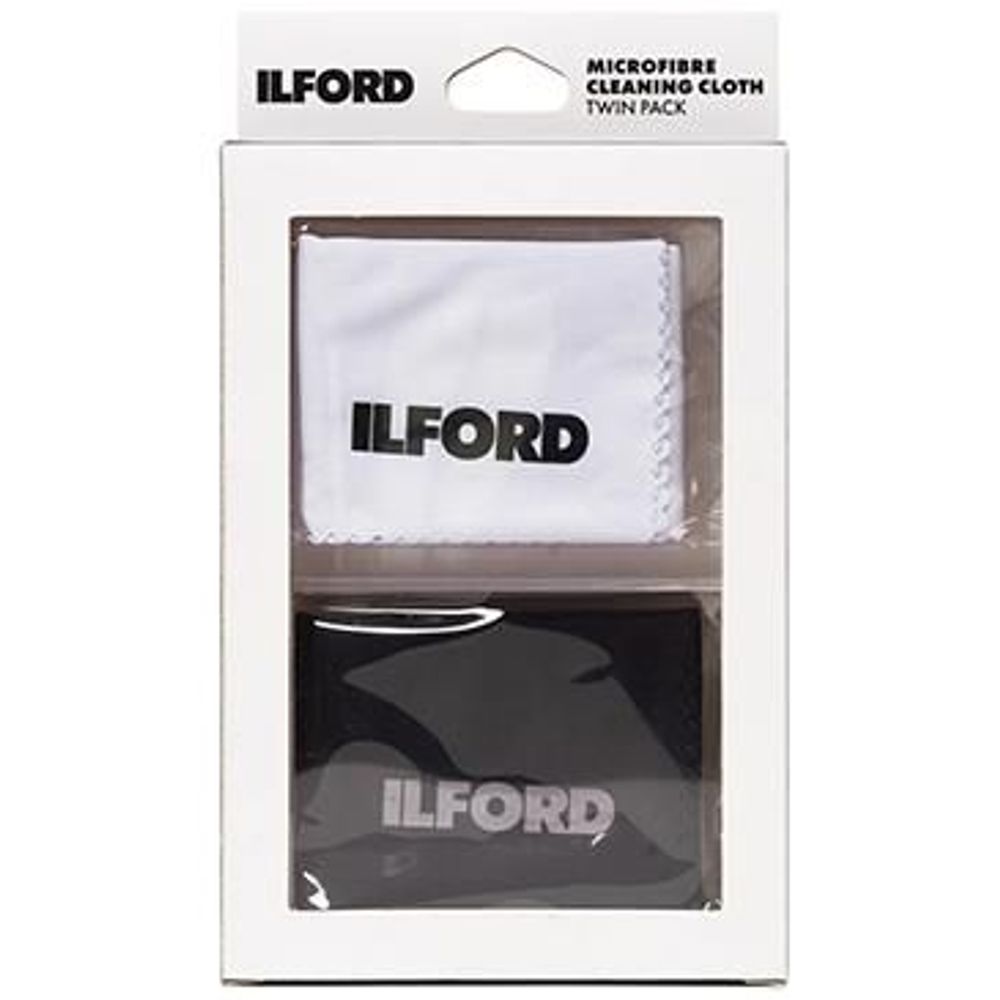 Ilford Microfibre Cleaning Cloth Twin Pack (Black & White)
