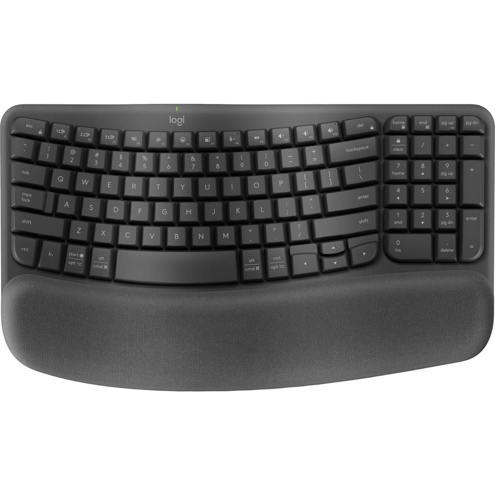 Logitech Wave Keys Wireless Ergonomic Keyboard + Lift Mouse Combo