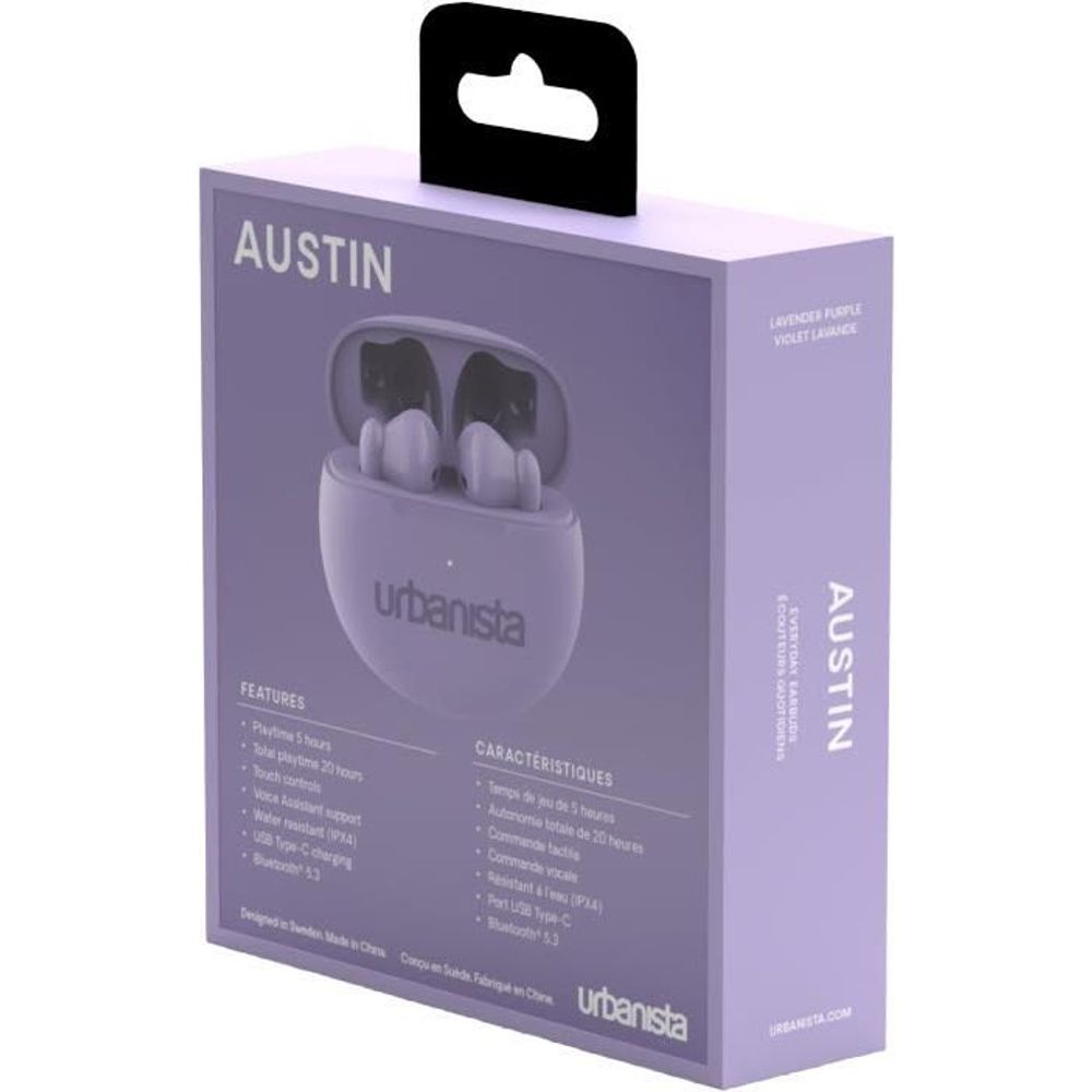 Urbanista Austin True Wireless In-Ear Headphones (Lavender Purple)