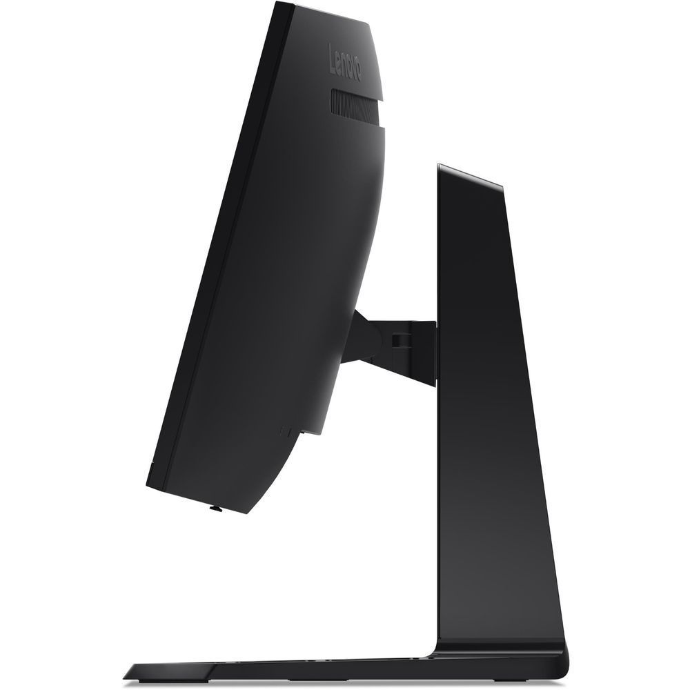 Lenovo Legion monitor side view with slim black chassis and stand profile