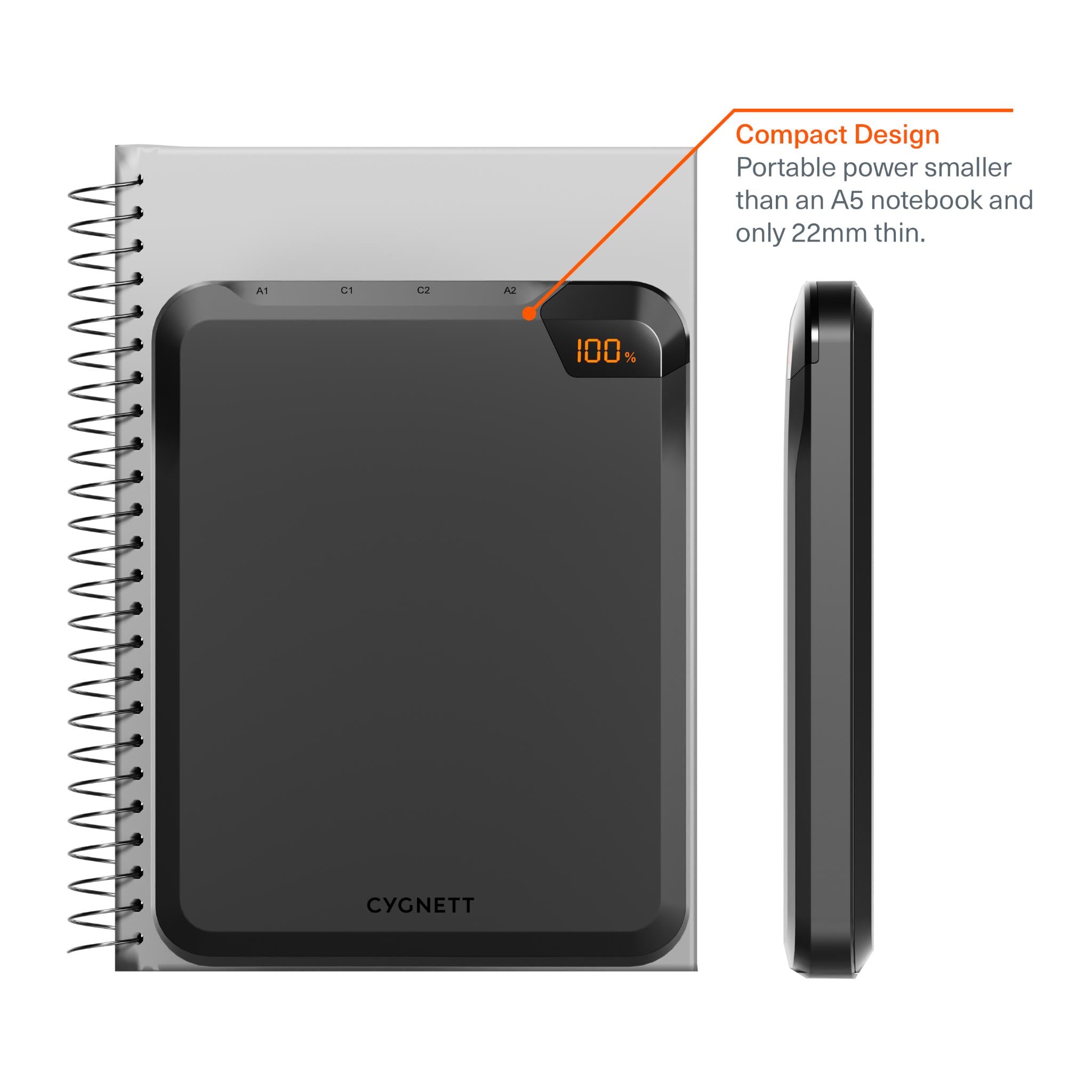 Cygnett VertPWR Laptop Power Bank [25K] (Obsidian)