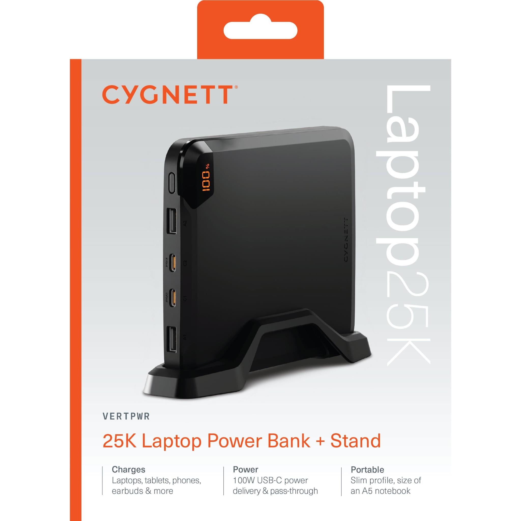 Cygnett VertPWR Laptop Power Bank [25K] (Obsidian)