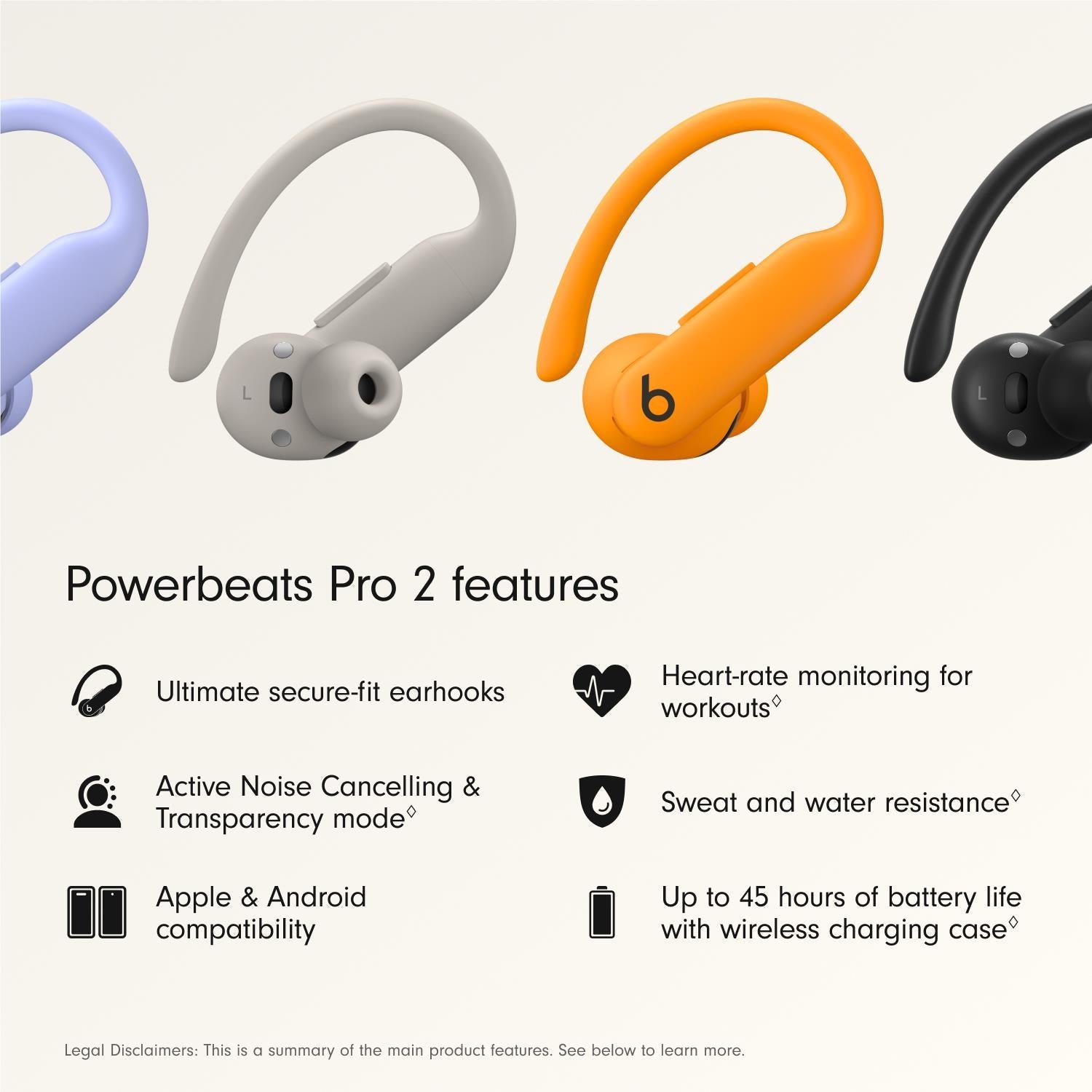 Beats Powerbeats Pro 2 High-Performance Earbuds (Electric Orange)