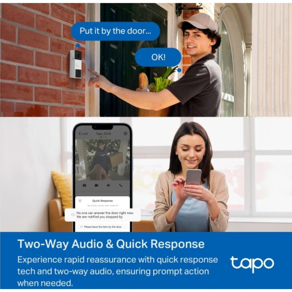 TP-Link Tapo D210 3MP Smart Video Doorbell