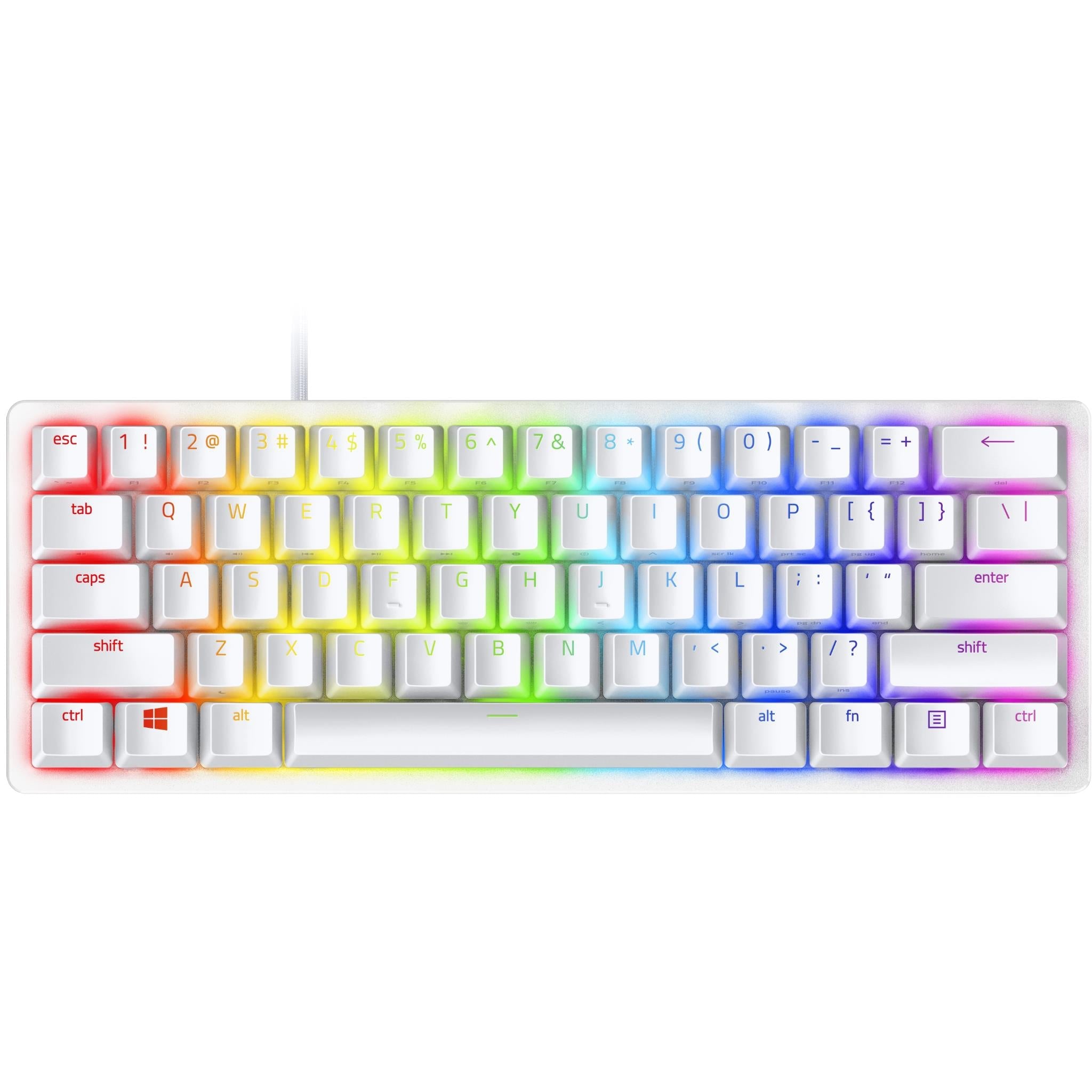 Razer Huntsman Mini 60% Optical Gaming Keyboard Mercury Edition (Clicky Purple Switch)