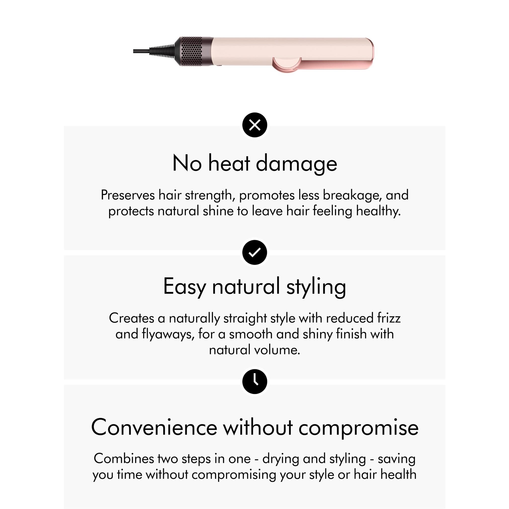 Dyson Airstrait Straightener & Dryer (Ceramic Pink)