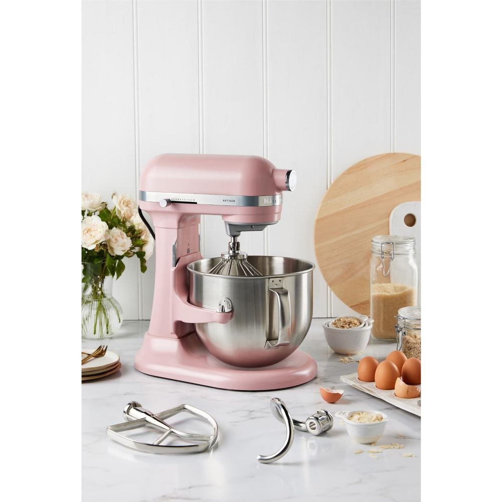 KitchenAid KSM70 6.6L Artisan Bowl Lift Mixer (Dried Rose)