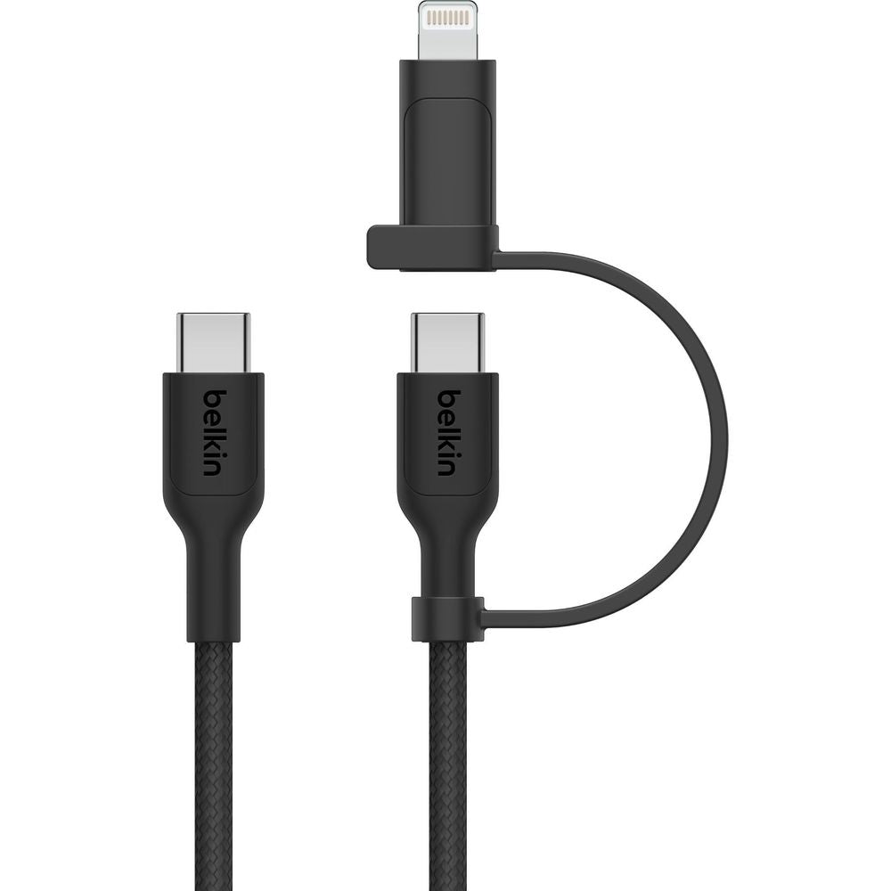 Belkin BoostCharge Pro 2-in-1 USB-C to USB-C/Lightning Cable (Black)