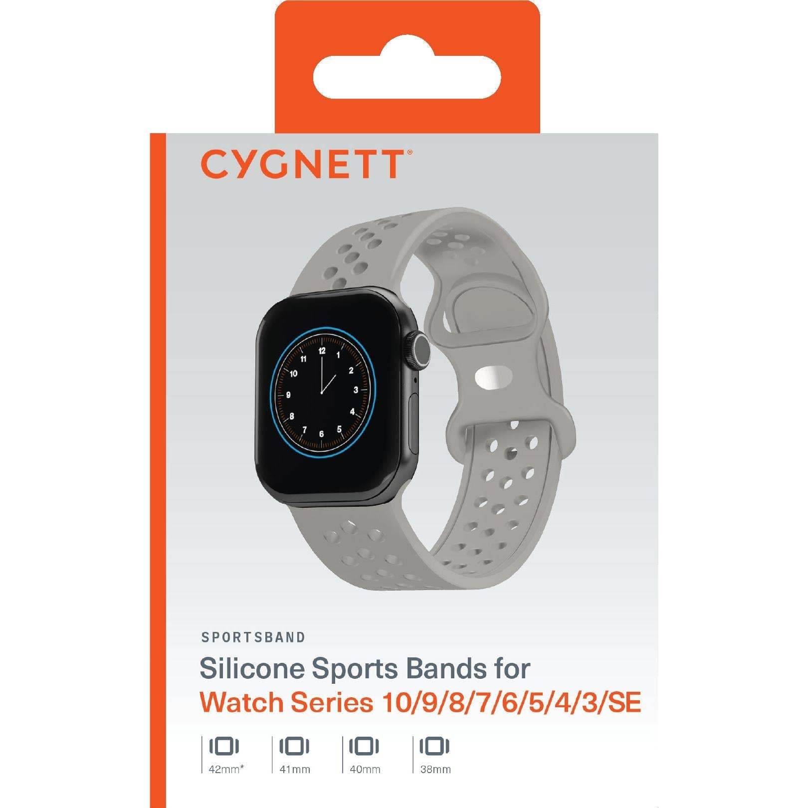 Cygnett SportsBand for Apple Watch 3/4/5/6/7/8/9/10/SE [38/40/41/42mm] (Champagne)