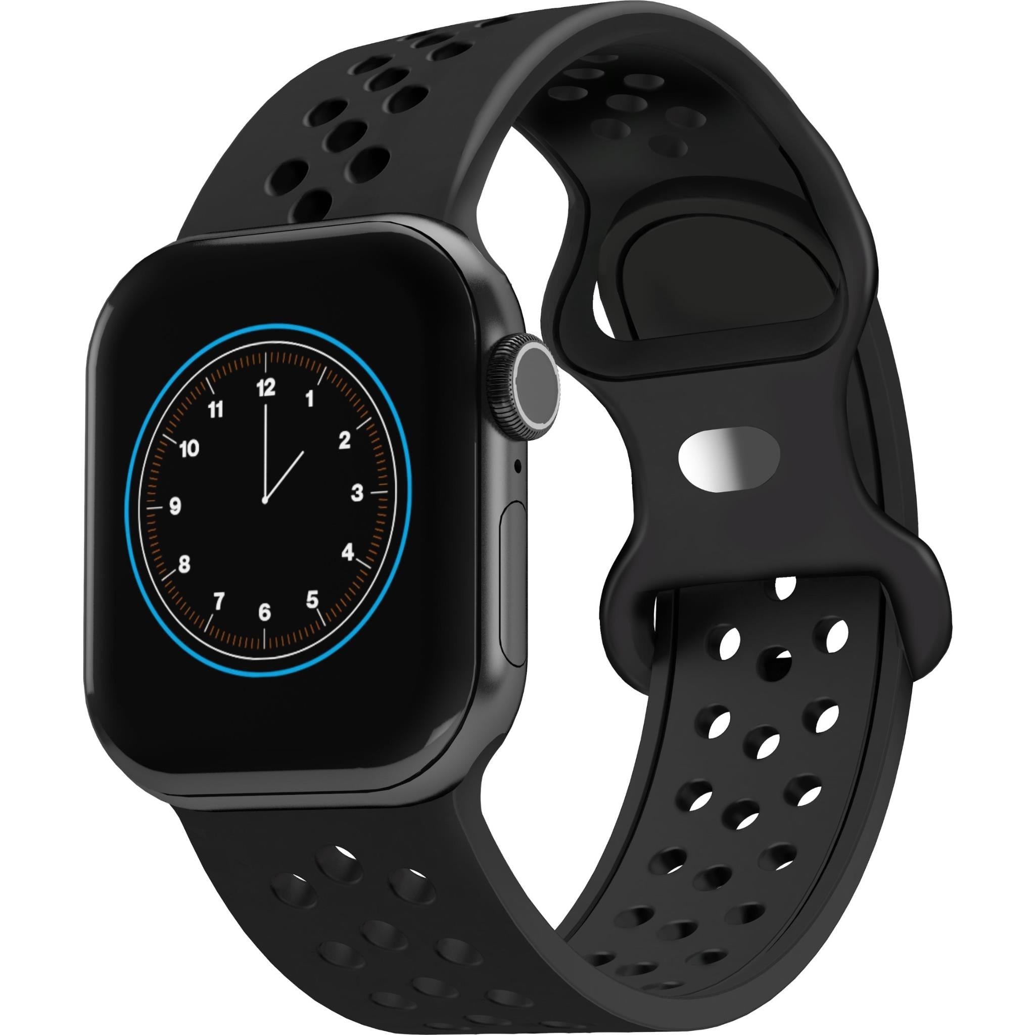 Cygnett SportsBand for Apple Watch 3/4/5/6/7/8/9/10/SE [42/44/45/46mm] Ultra 1-2 49mm (Black)