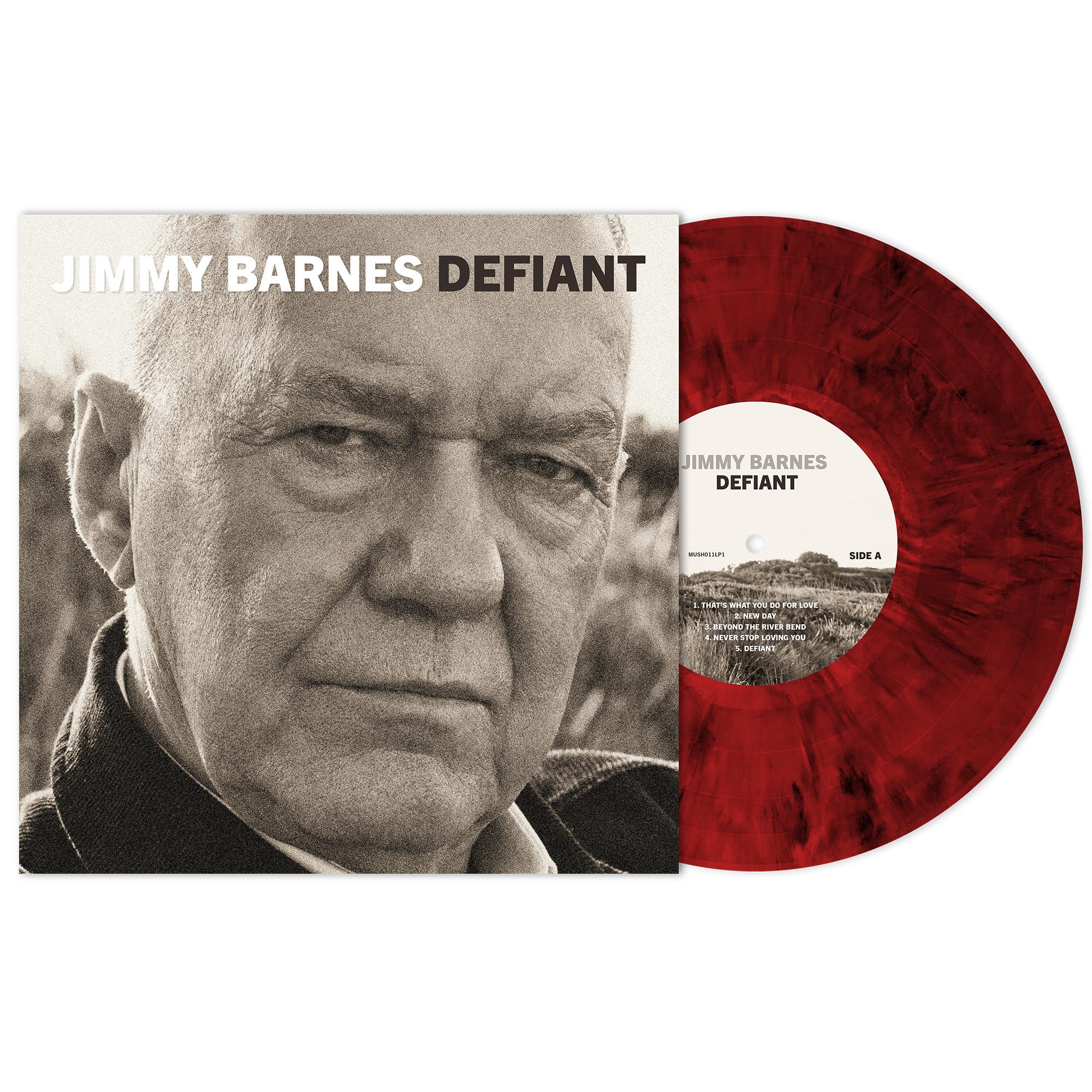 Defiant (Red & Black Marbled Vinyl) - By: Jimmy Barnes