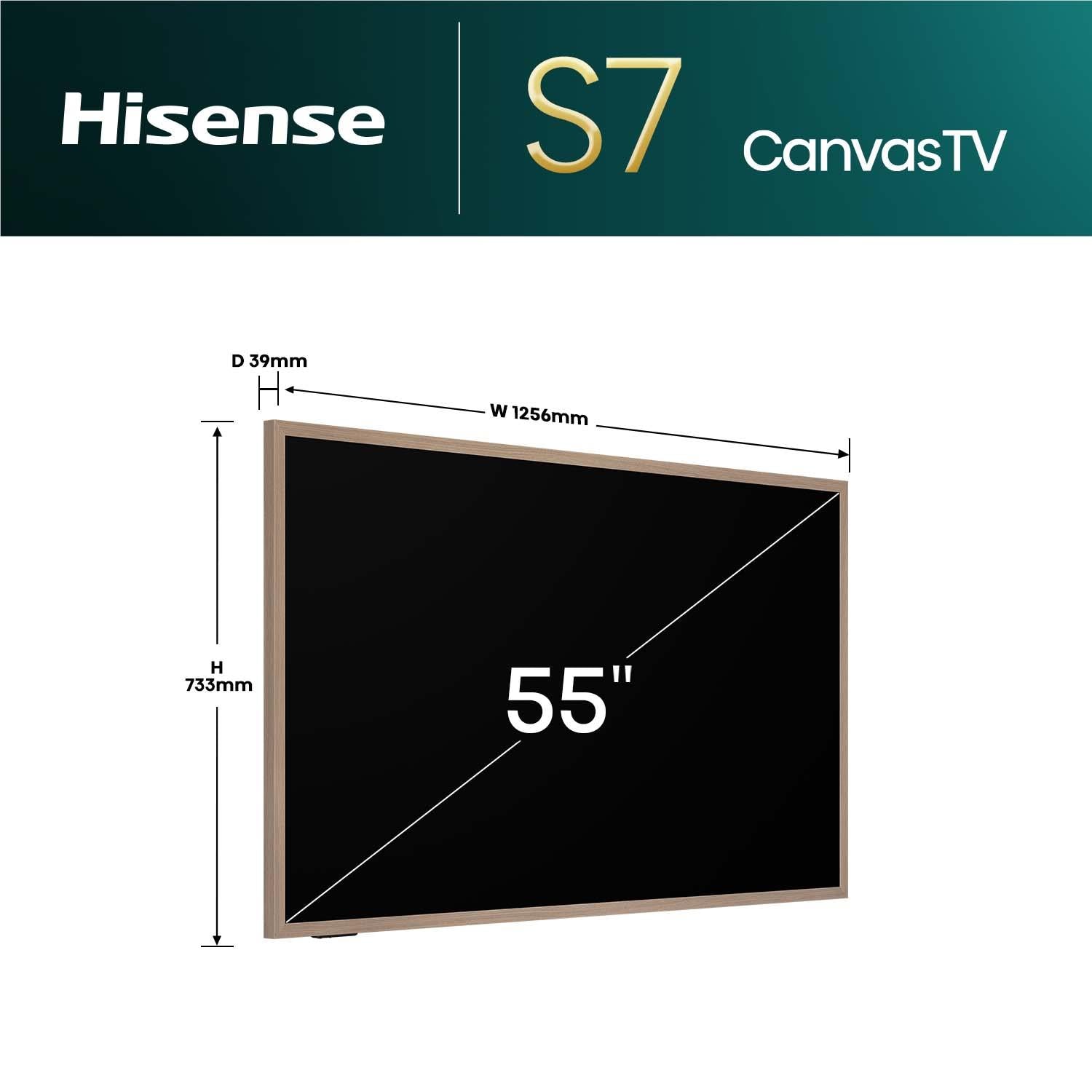 Hisense 55" S7NAU Canvas 4K QLED Smart TV [2024]