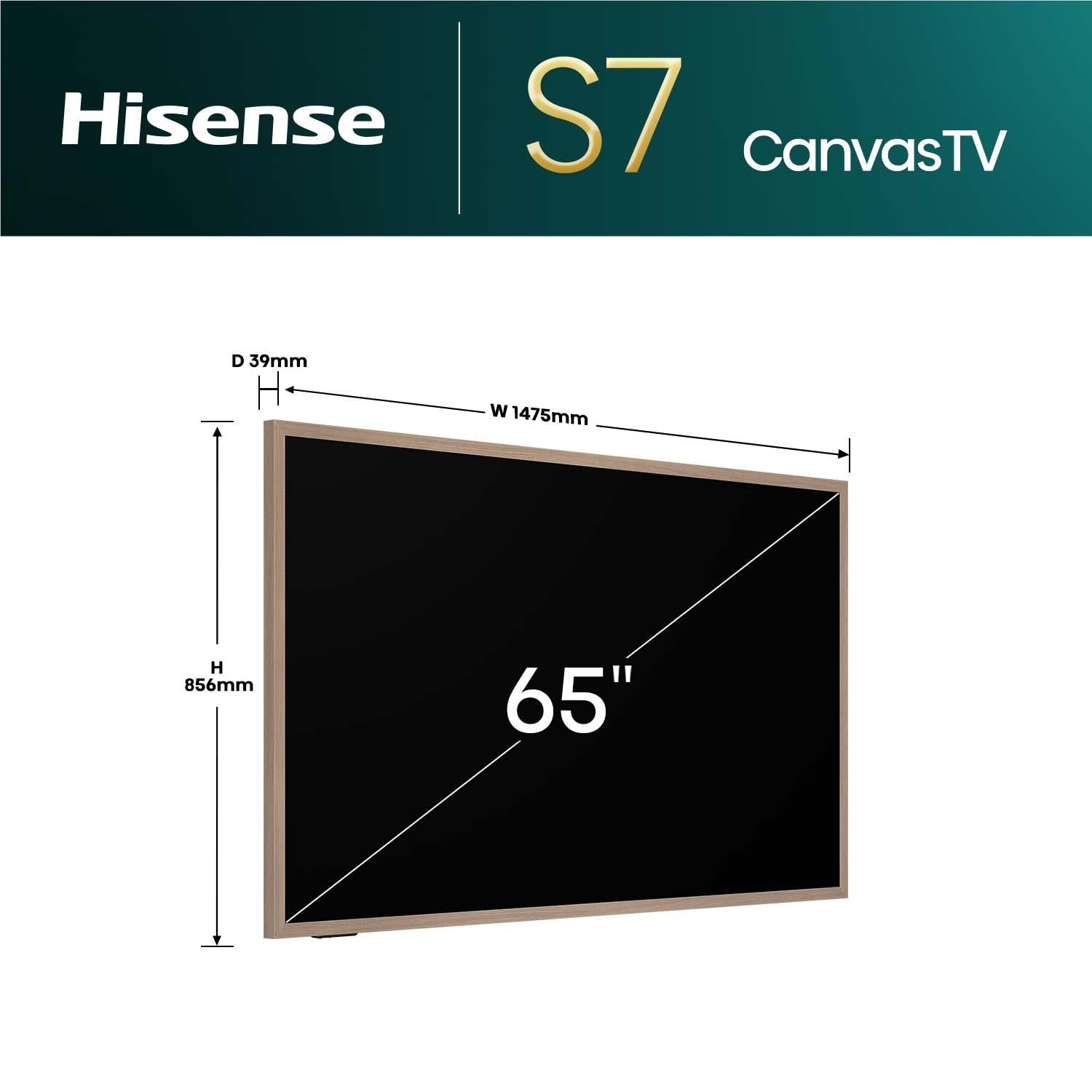 Hisense 65" S7NAU Canvas 4K QLED Smart TV [2024]