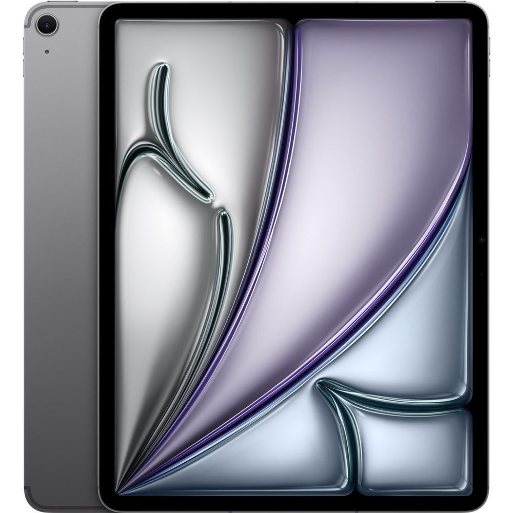 Apple iPad Air tablet, space grey front with colorful home screen