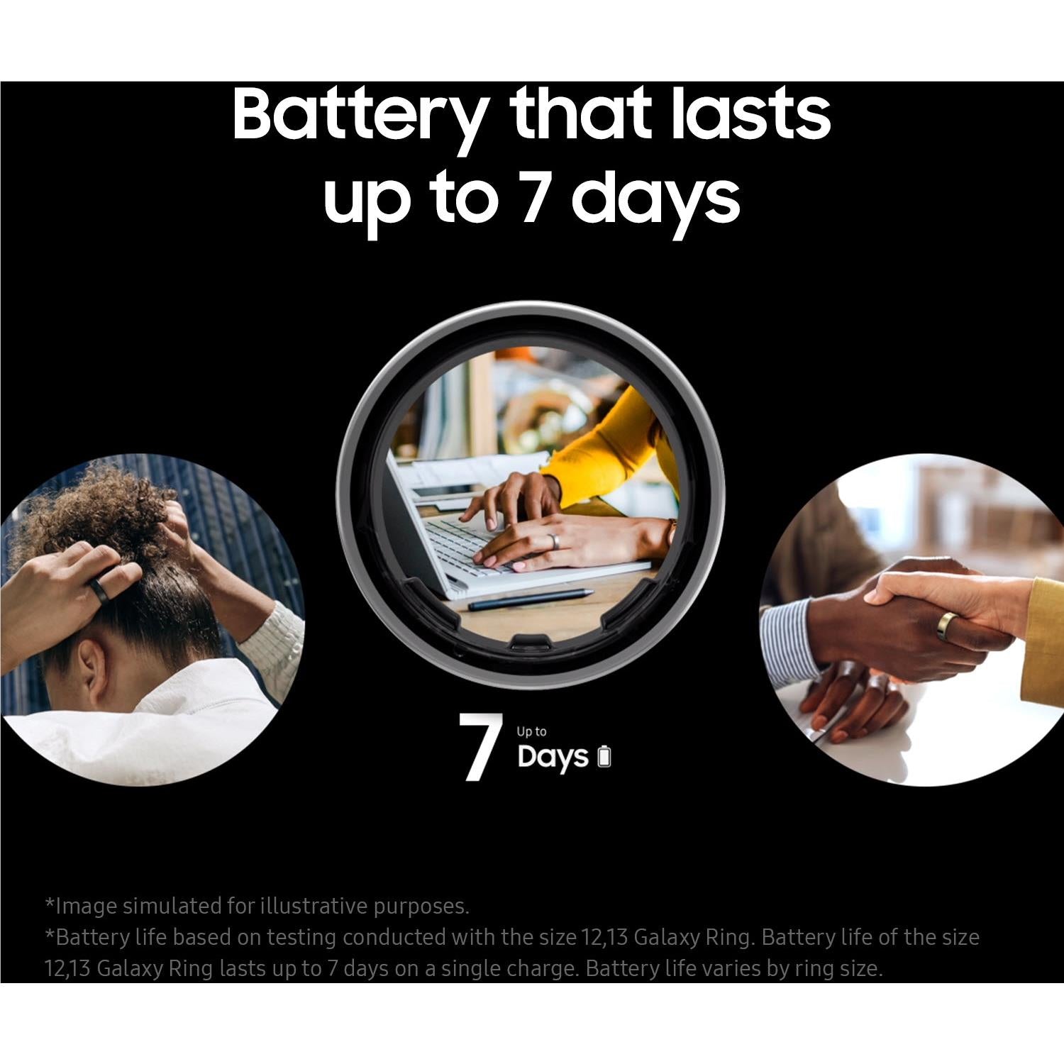 Samsung Galaxy Ring in Titanium Black, size 14, image 5 - Smart Rings at Tech Supply Shed NZ