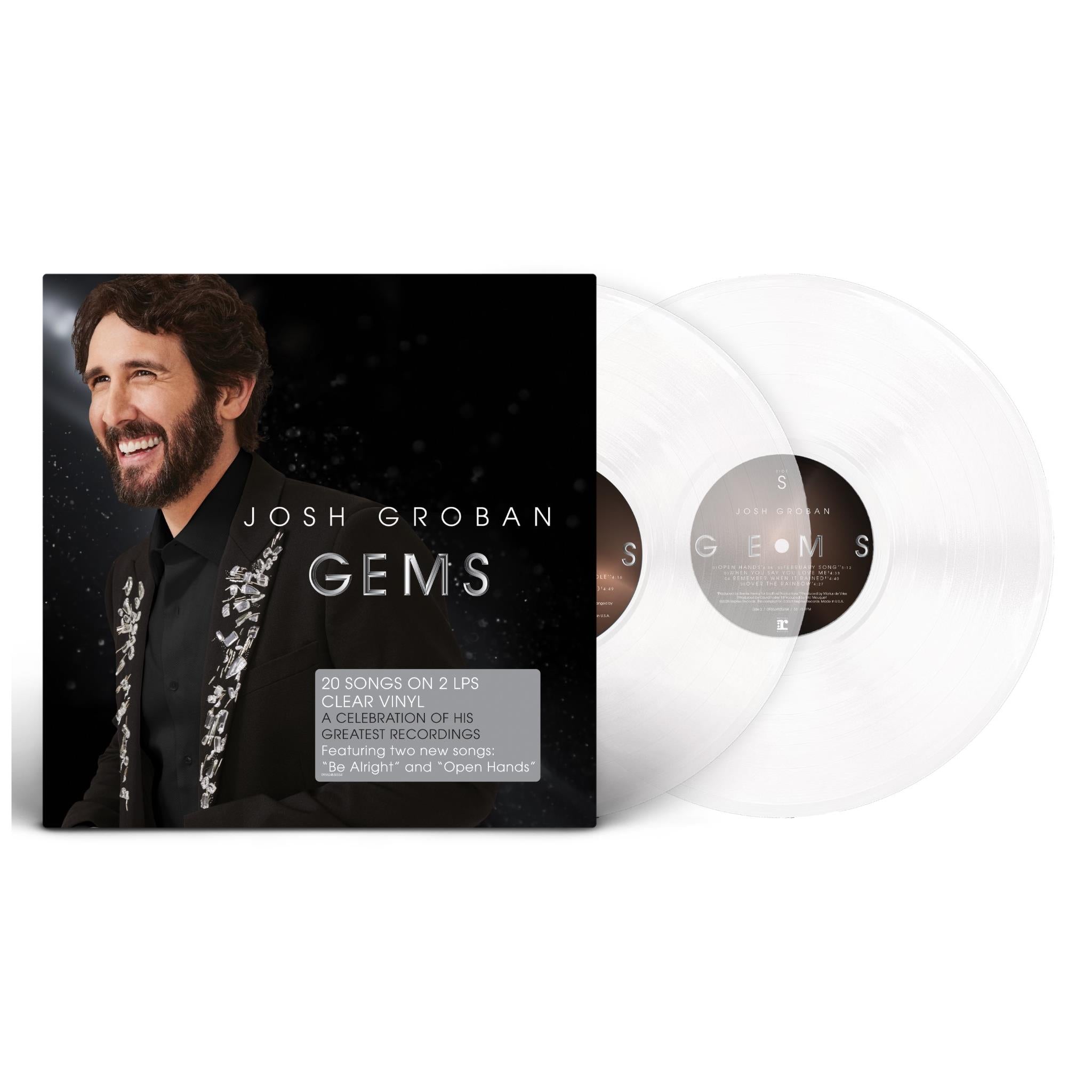 Gems (Clear Vinyl) - By: Josh Groban