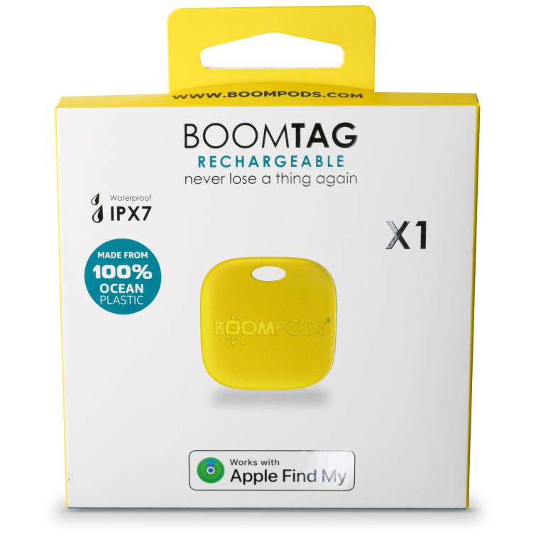 Boompods Boomtag Rechargeable Tracker (Yellow)