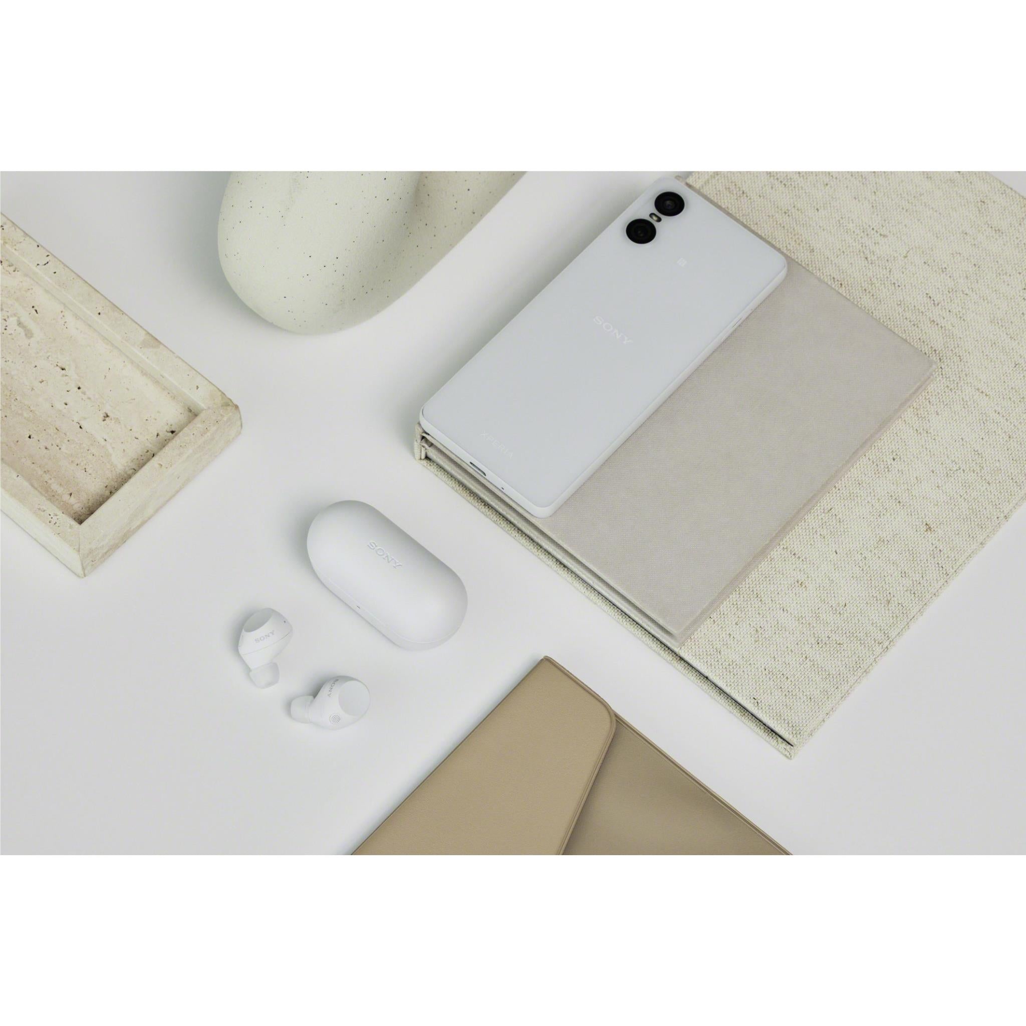 Sony WFC710N Truly Wireless Noise Cancelling Earbuds (White)