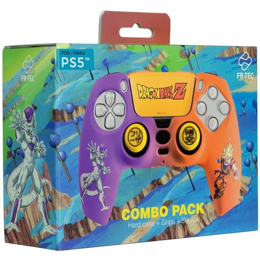 PS5 controller combo pack box with Dragon Ball Z hard case and grips
