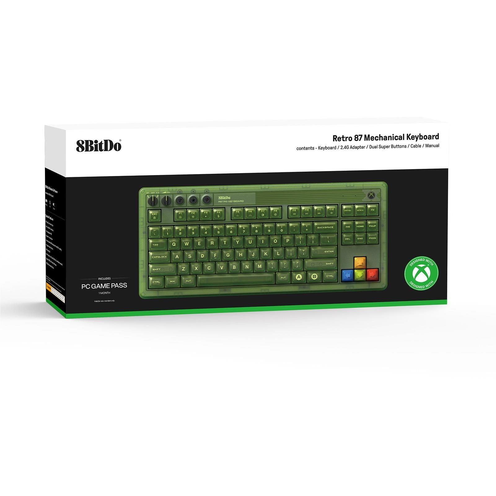 8Bitdo Retro 87 Mechanical Keyboard (Xbox Edition)