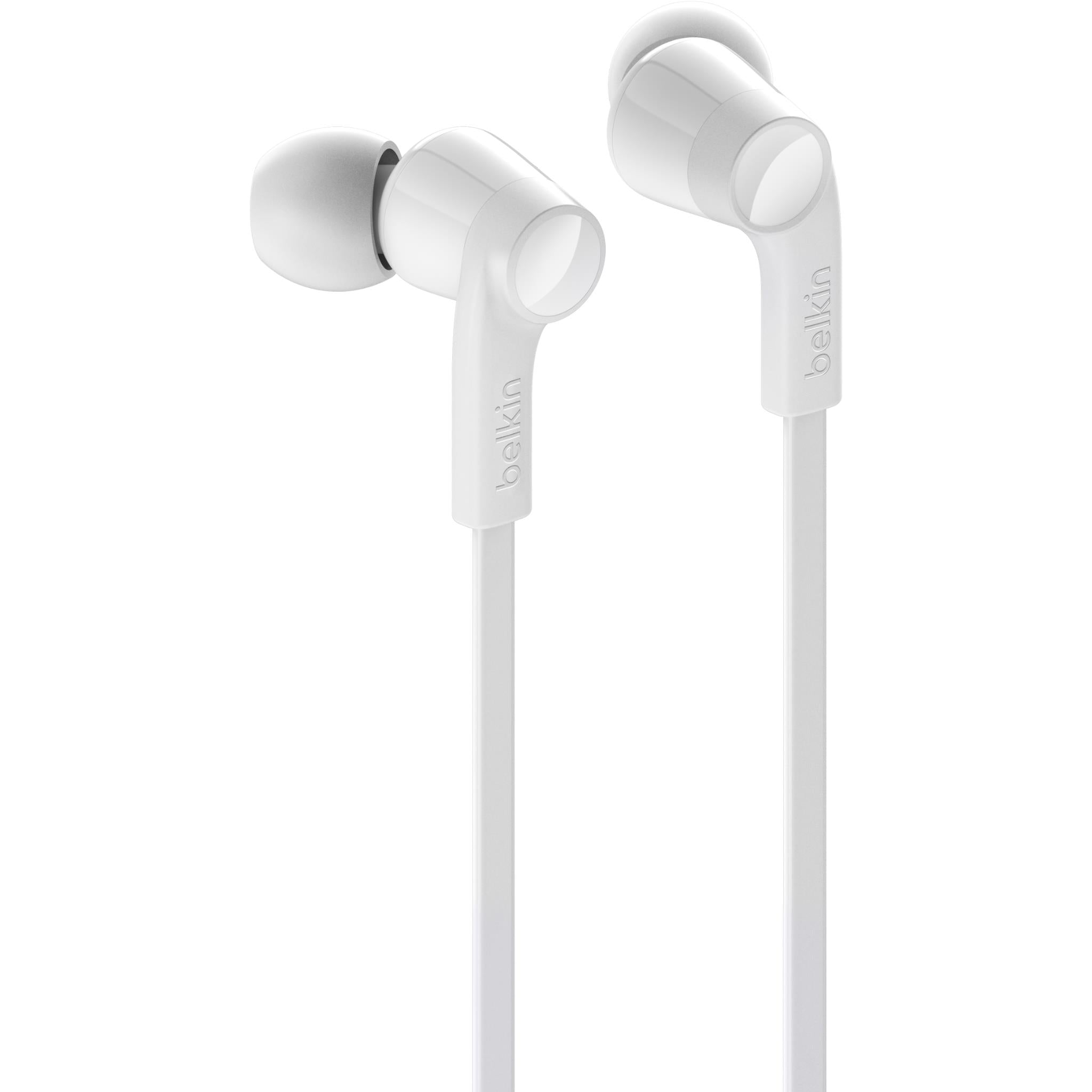 Belkin SoundForm USB-C Wired EarBuds with Adjustable Volume Limiter (White)