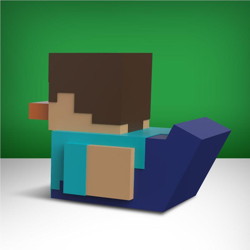 Tubbz Cosplaying Duck Collectible (Minecraft - Steve: 1st Edition)