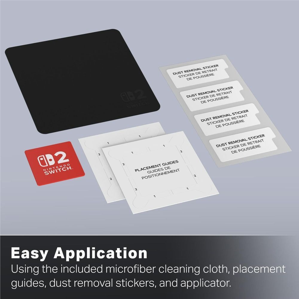 Screen protector accessories: microfiber cloth, placement guides, and dust stickers