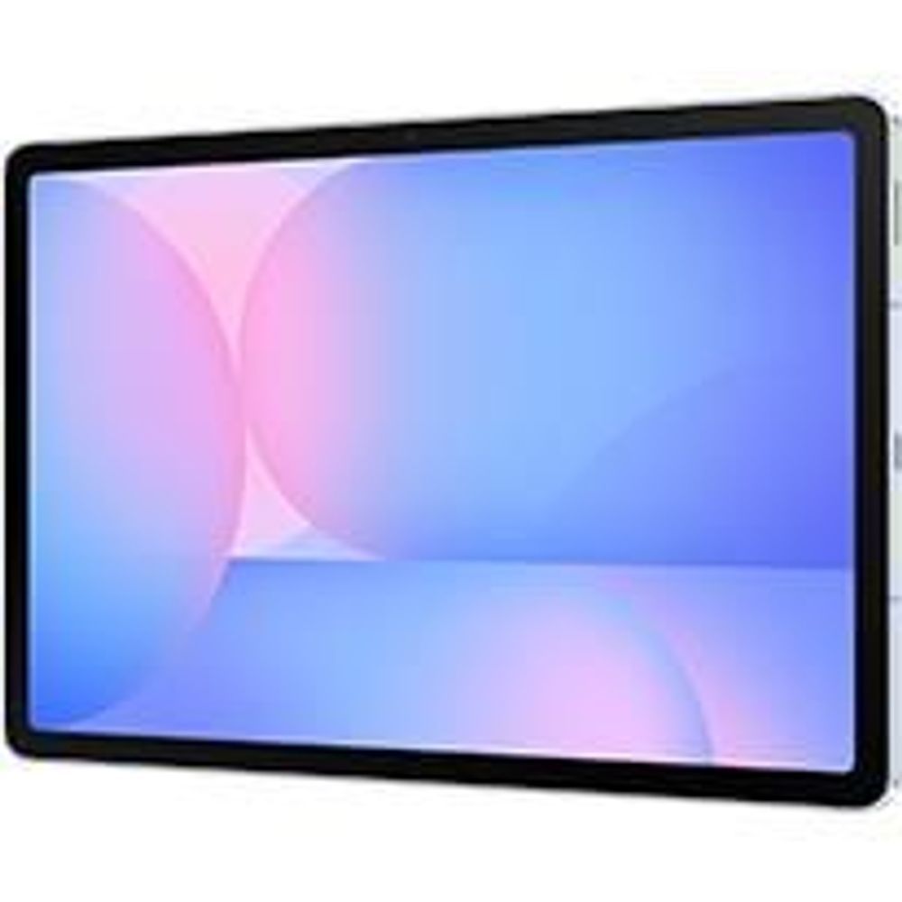Light blue tablet front display with black bezel, wide view