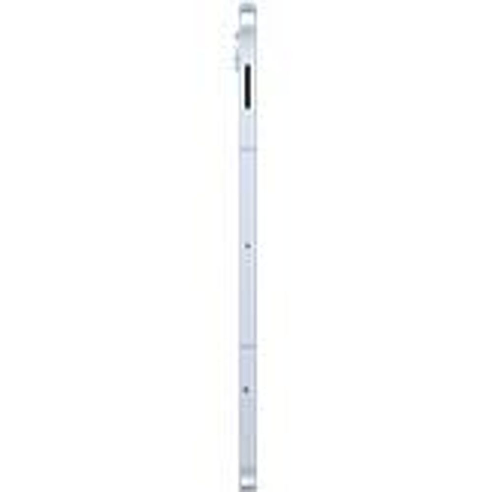 Light blue tablet side view showing button and port openings