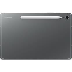 Samsung tablet back view in grey with camera and speaker grille