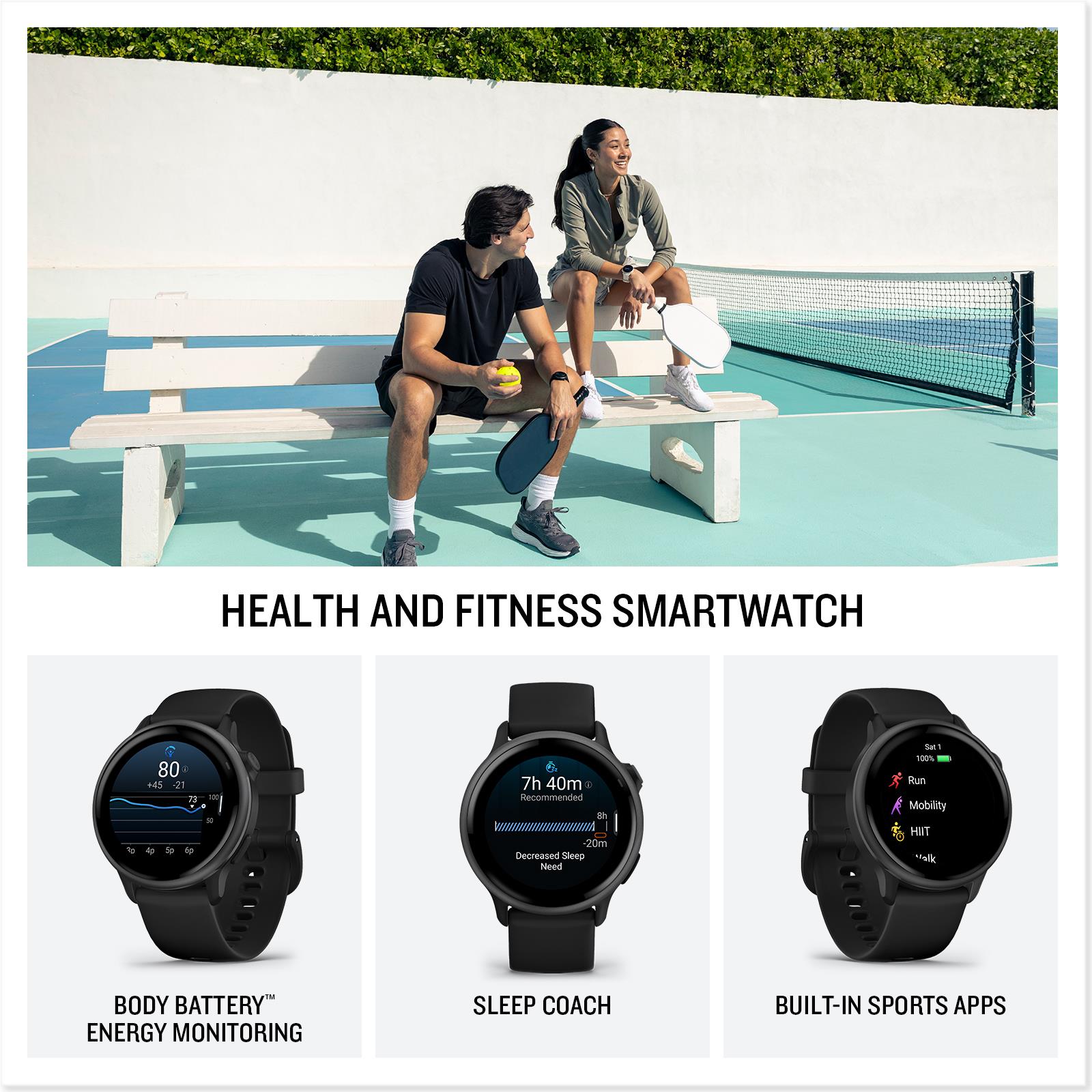 Garmin VivoActive 6 GPS Smartwatch (Slate/Black Band)