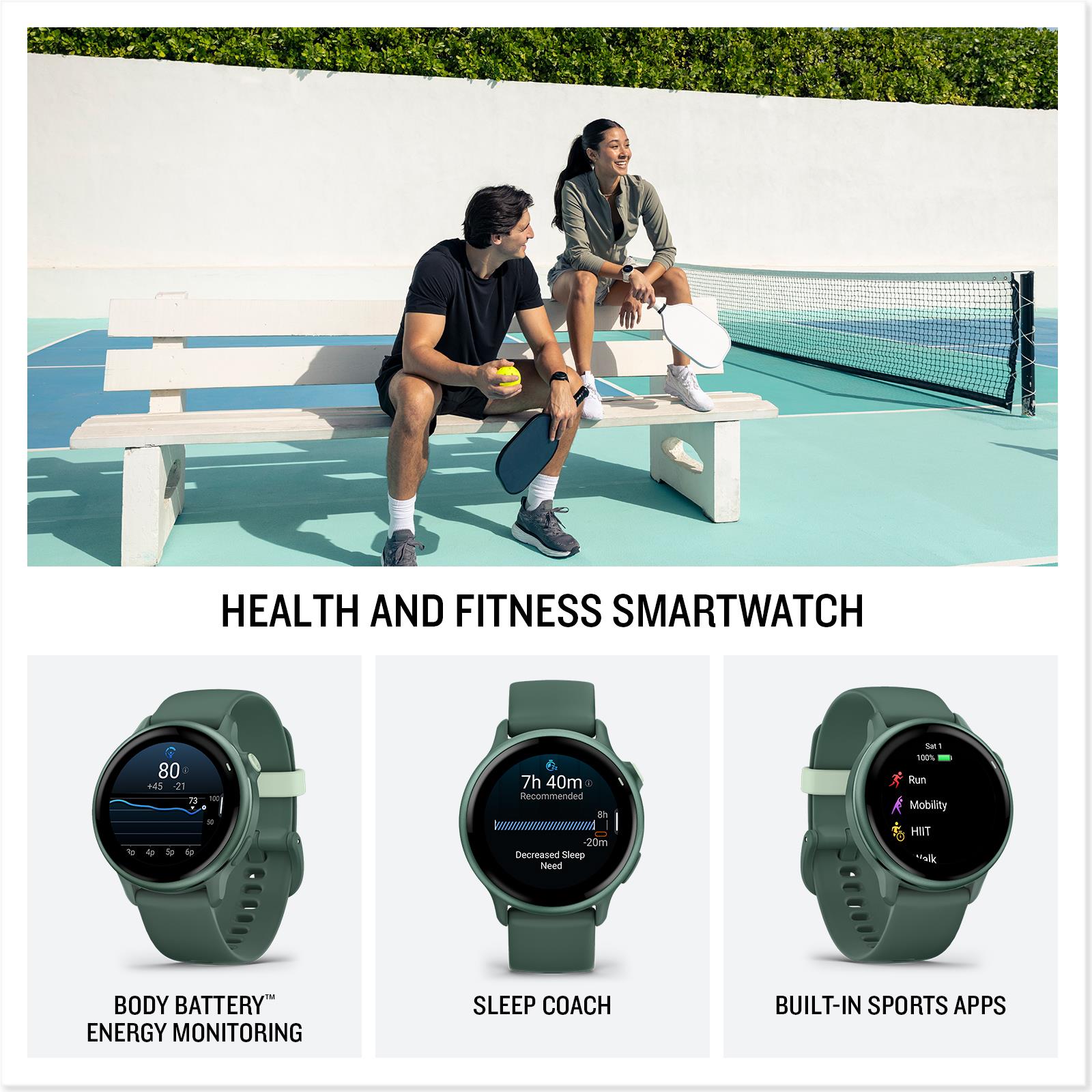 Garmin VivoActive 6 GPS Smartwatch (Metallic Jasper Green/Jasper Green Band)
