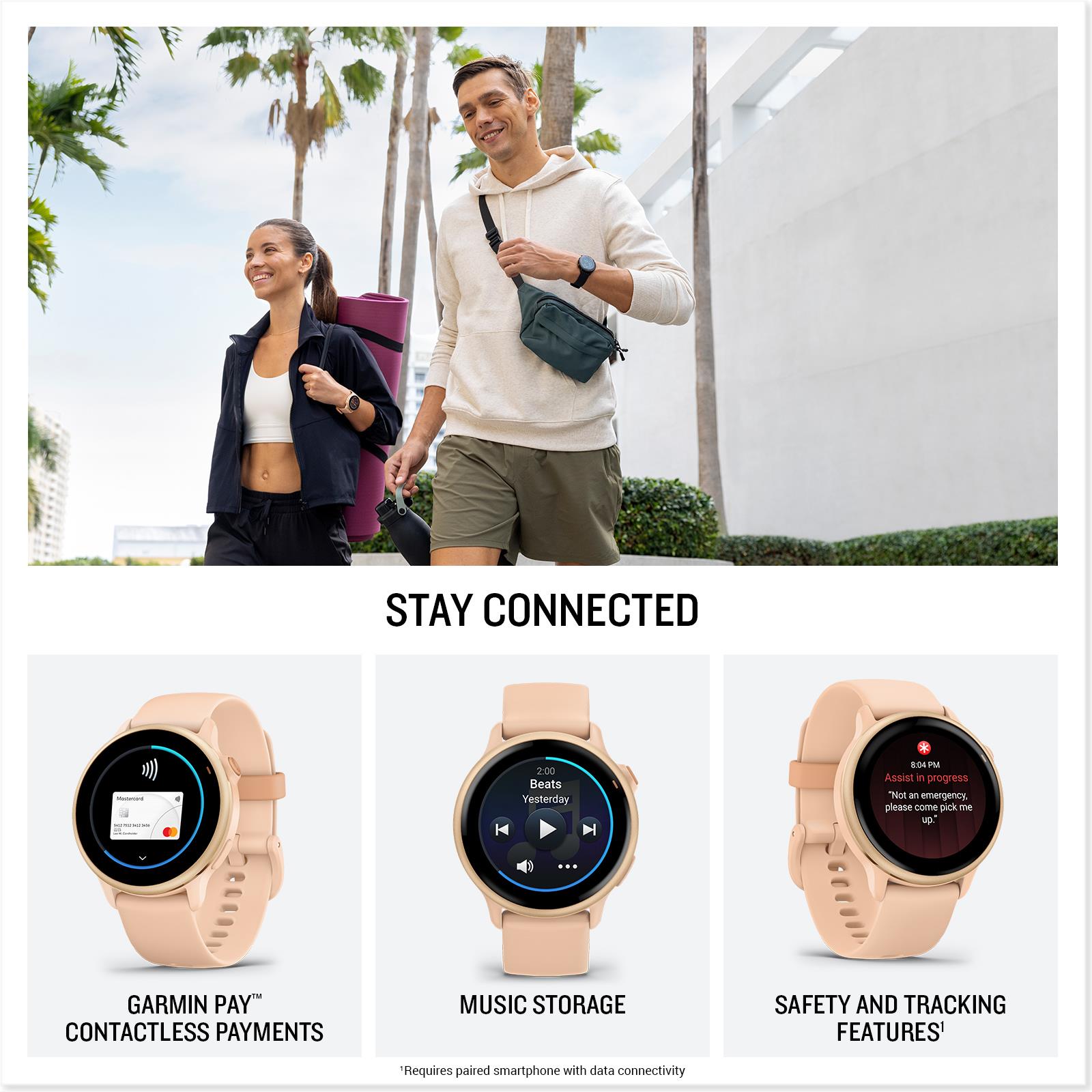 Garmin VivoActive 6 GPS Smartwatch (Metallic Pink Dawn/Pink Dawn Band)